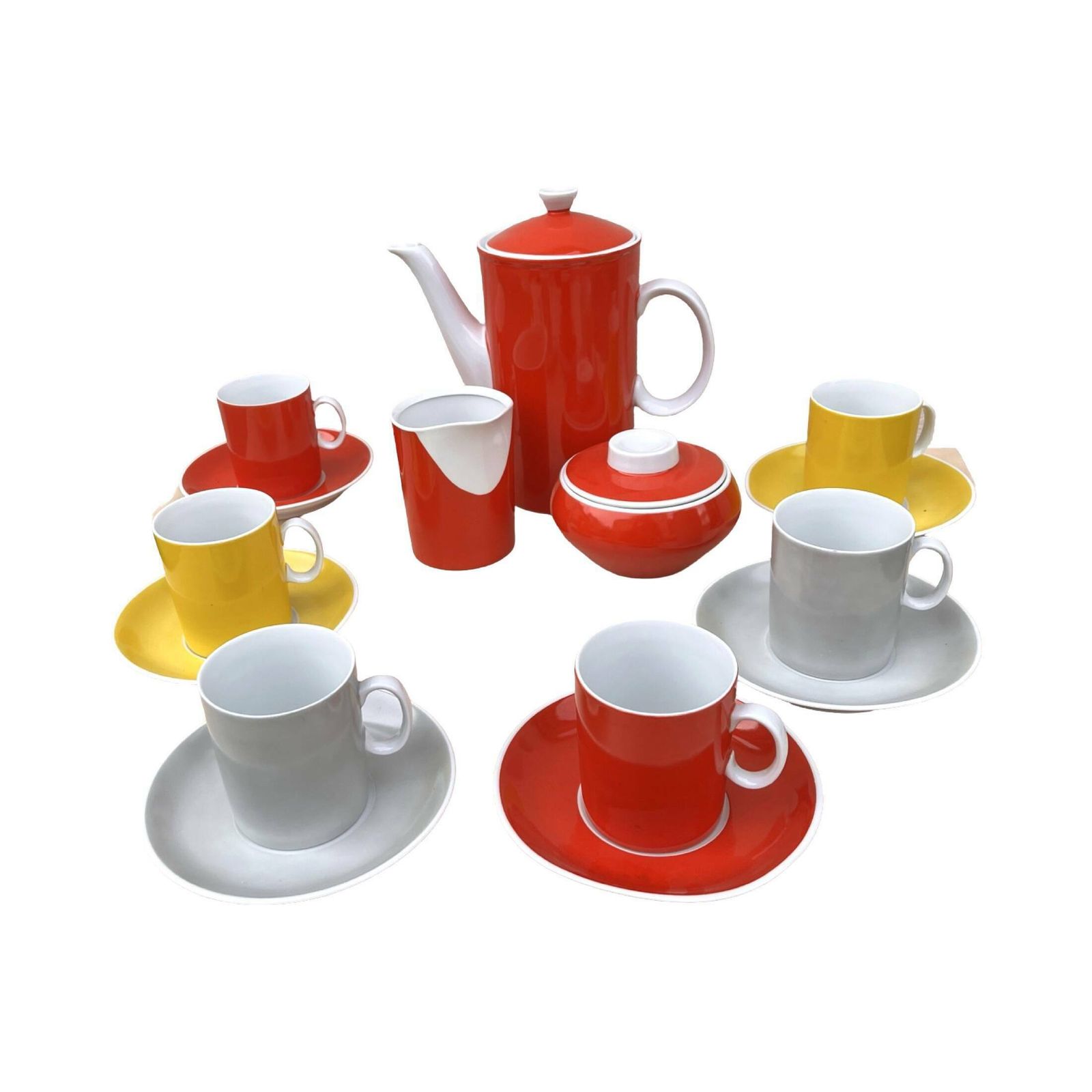 photo for sale Coffee Service For 6 People, Milo Designed By A. Sadulski, Karolina Table Porcelain Plant,