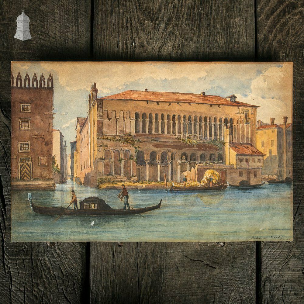 Venetian Watercolour Paintings, Set Of 4 photo vinterior