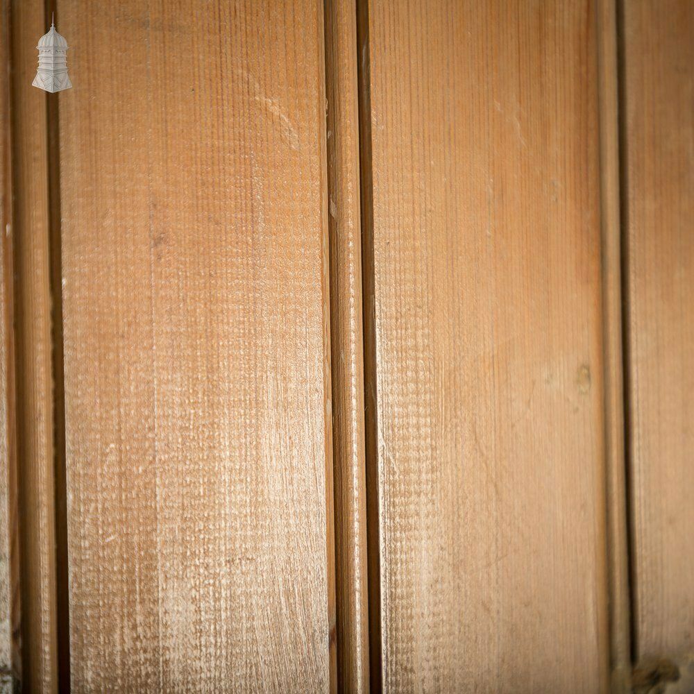 Framed Plank Door, Beaded Pine photo vintage