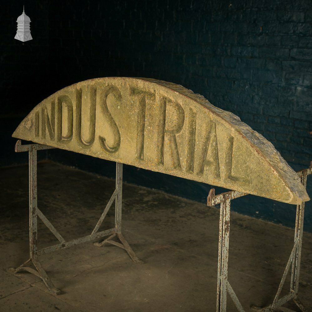 photo buy Industrial Door Head, Carved Stone Arched Overdoor Sign
