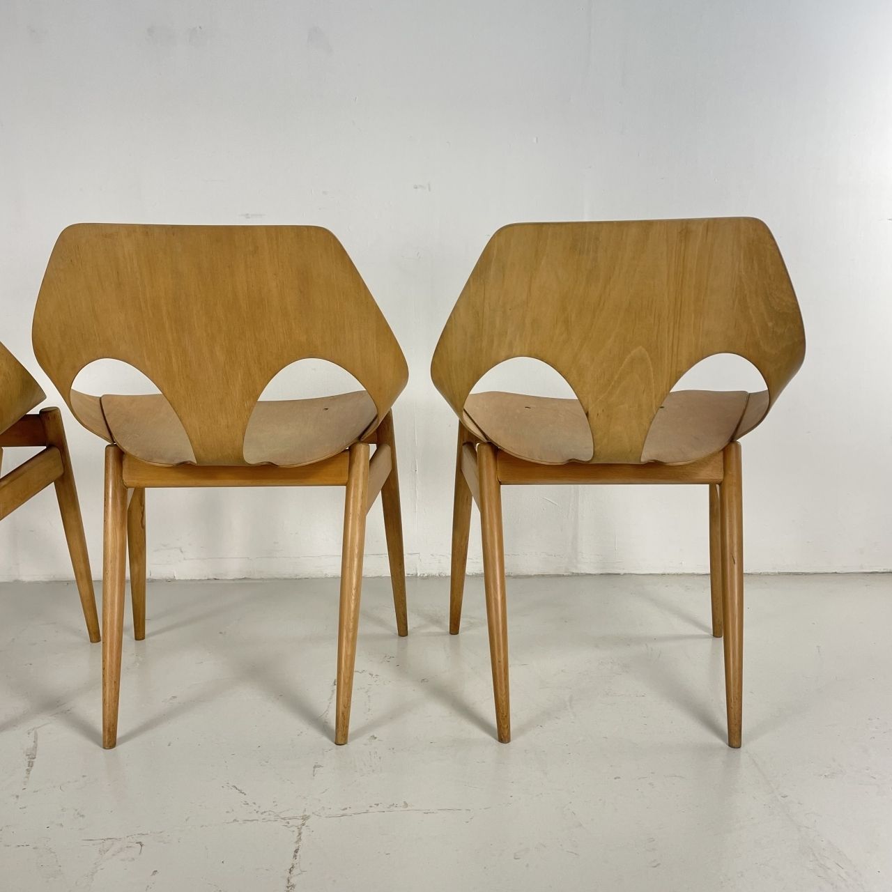 photo vintage Set Of 4 1950s Carl Jacobs Kandya Jason Chairs