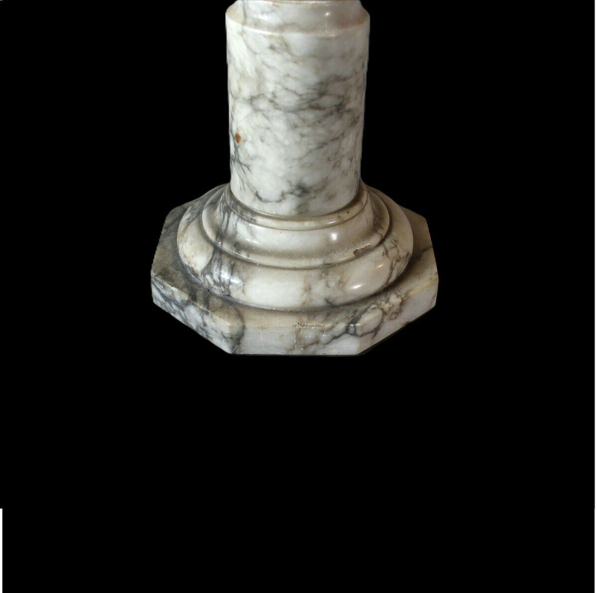 White Marble Pedestal Column, 1950s photo Home Decor
