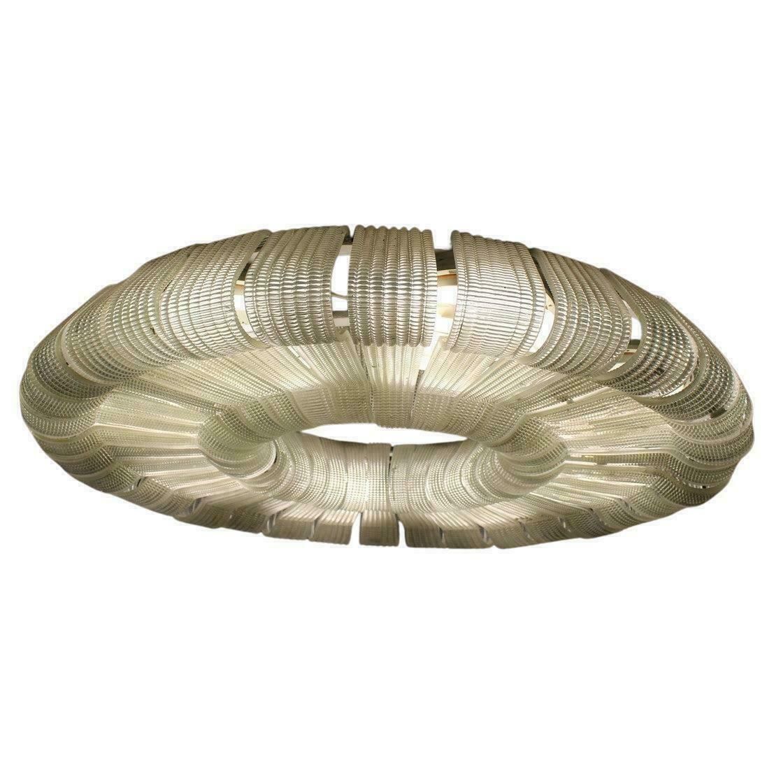 Large And Rare Murano Chandelier Venini Carlo Scarpa 1930 Donut Made In Italy