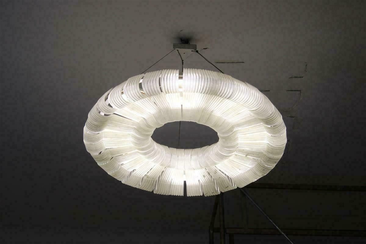 photo for sale Large And Rare Murano Chandelier Venini Carlo Scarpa 1930 Donut Made In Italy