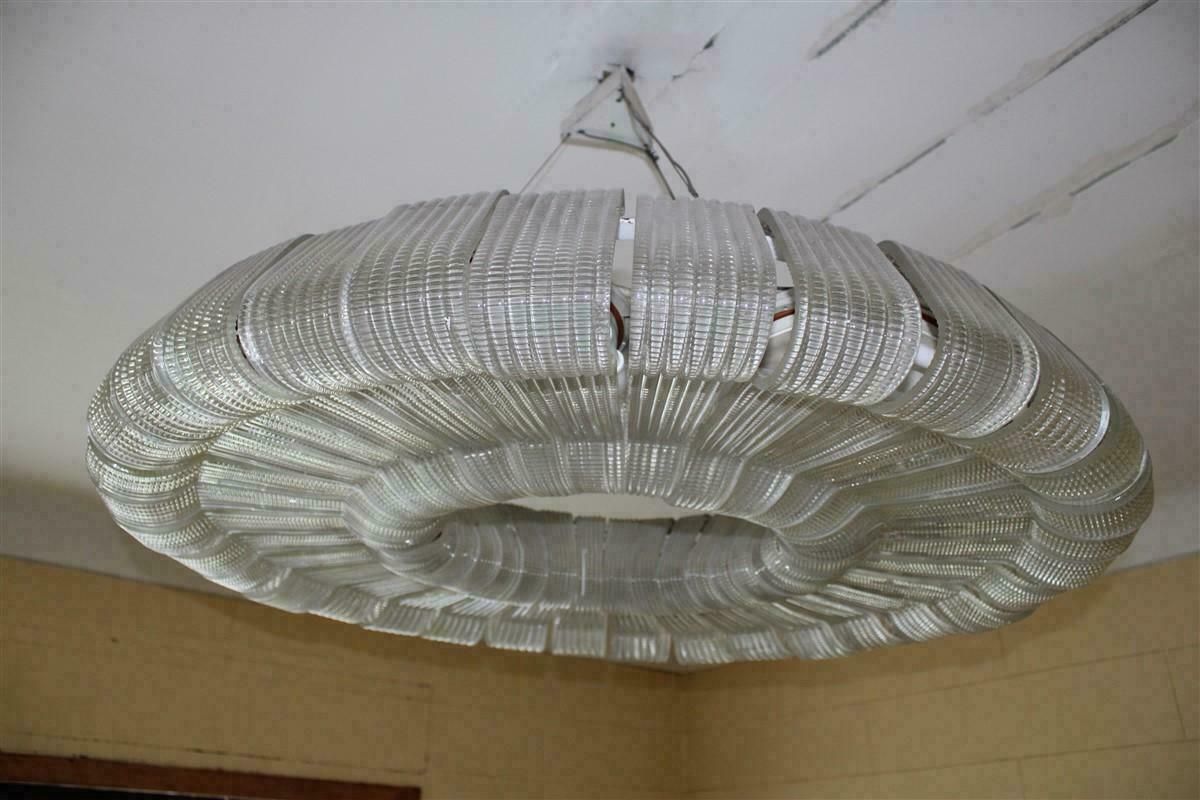 25000.0 Large And Rare Murano Chandelier Venini Carlo Scarpa 1930 Donut Made In Italy photo