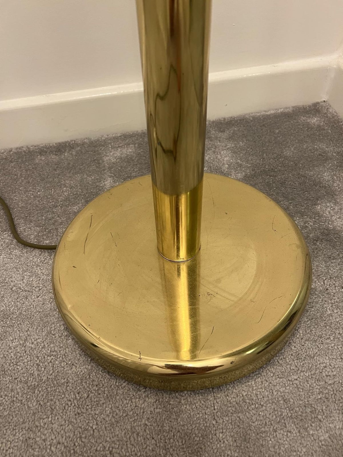 Middle Century Tulip Flower Floor Lamp , Hollywood Regency Brass Standart Lamp photo furniture