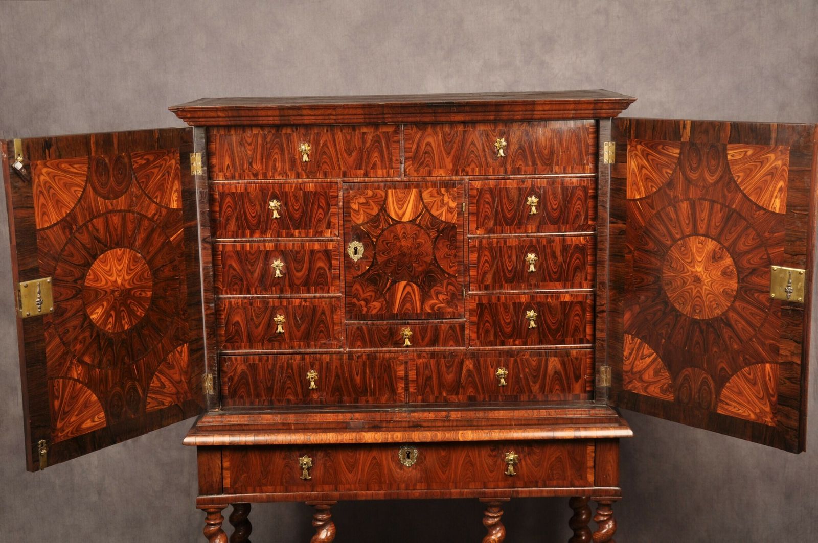 Important 17th Century Kingwood Cabinet On Stand photo vintage