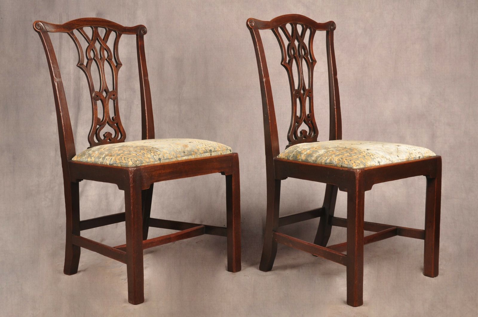 Set Of Six Mahogany Chippendale Chairs photo for sale