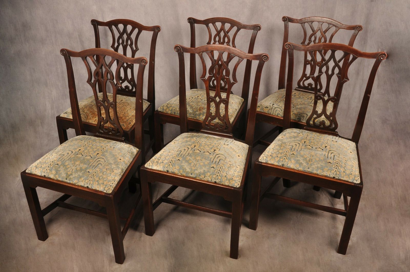 Furniture Set Of Six Mahogany Chippendale Chairs photo