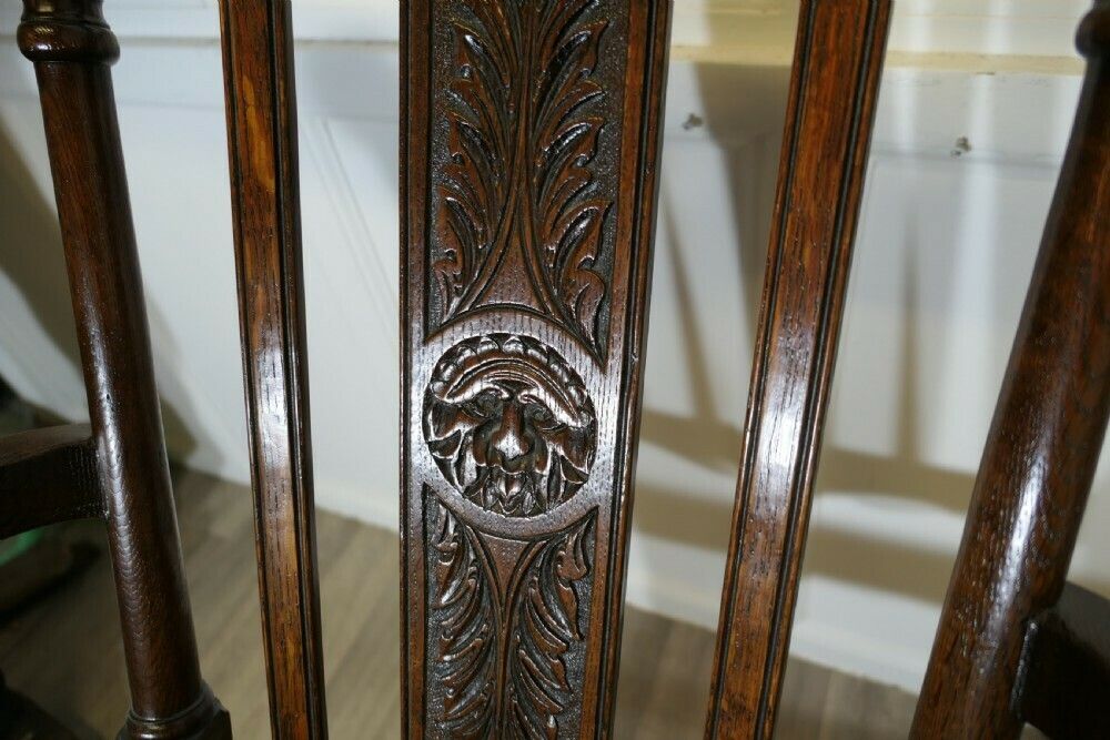Pair Of Excellent Quality Gothic Carved Oak Carver Chairs photo 1080.0