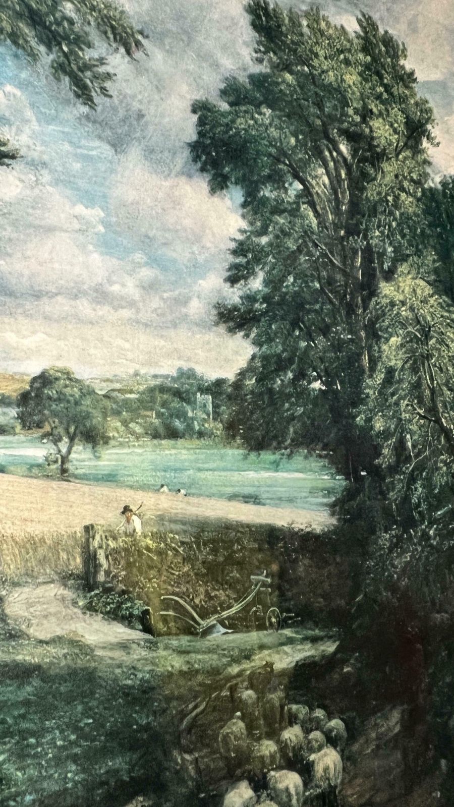Vintage Lithograph Picture Of John Constable   The Cornfield Painting photo vinterior
