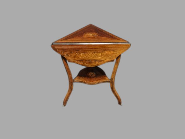 Top Quality Rosewood Inlaid Drop Leaf Occasional Table C.1900 photo 695.0