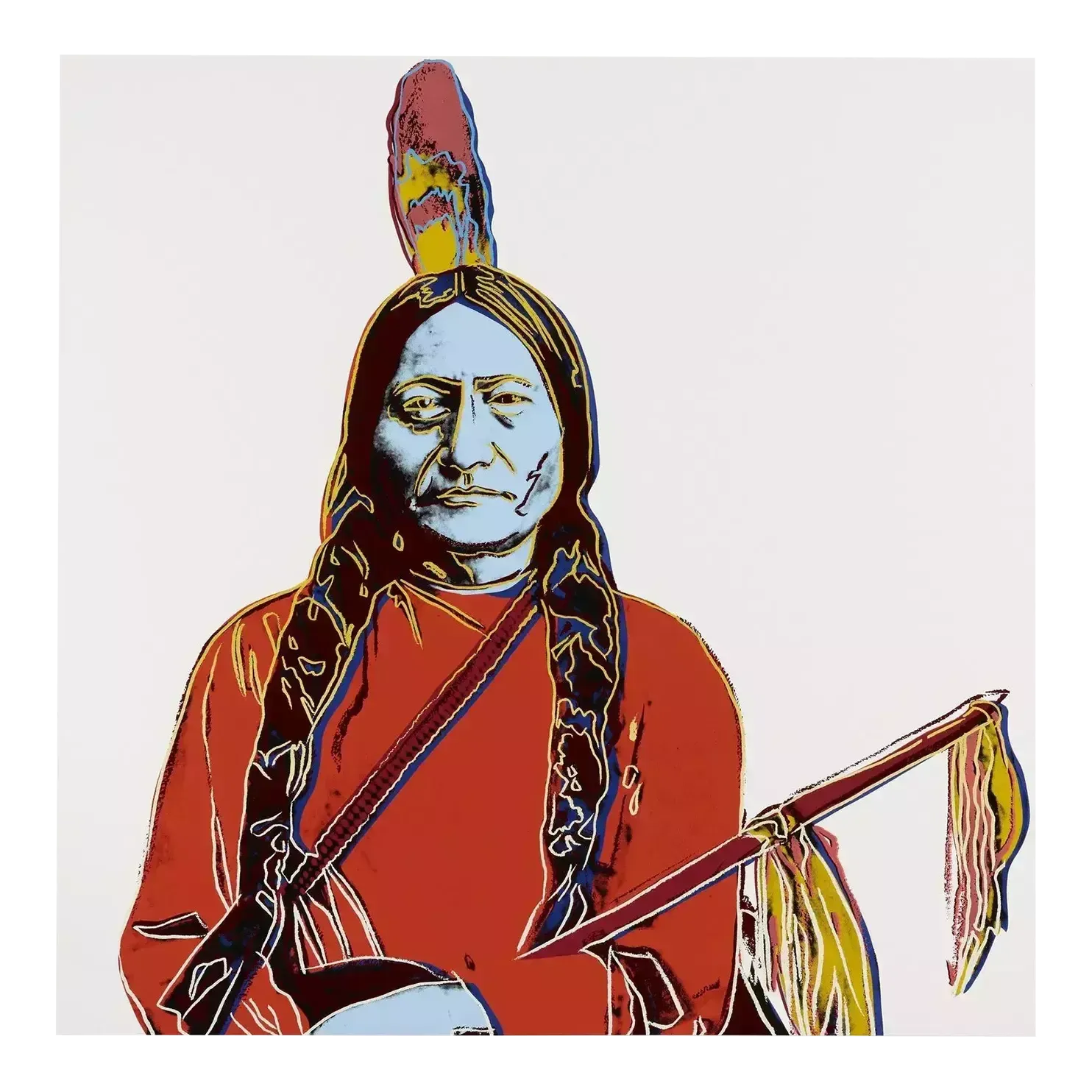 1986 Carnegie Museum Of Art After Andy Warhol, Sitting Bull Lithograph