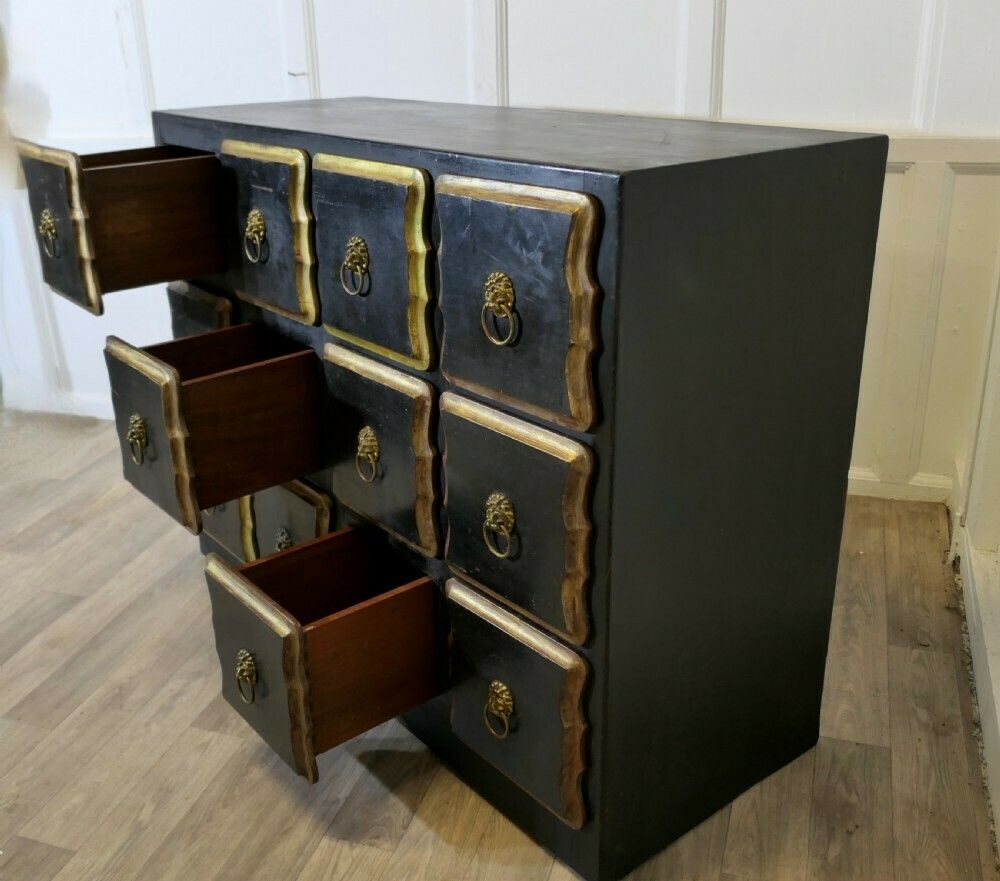 Black And Gold Haberdashery Draper Shop Cabinet photo 3000.0