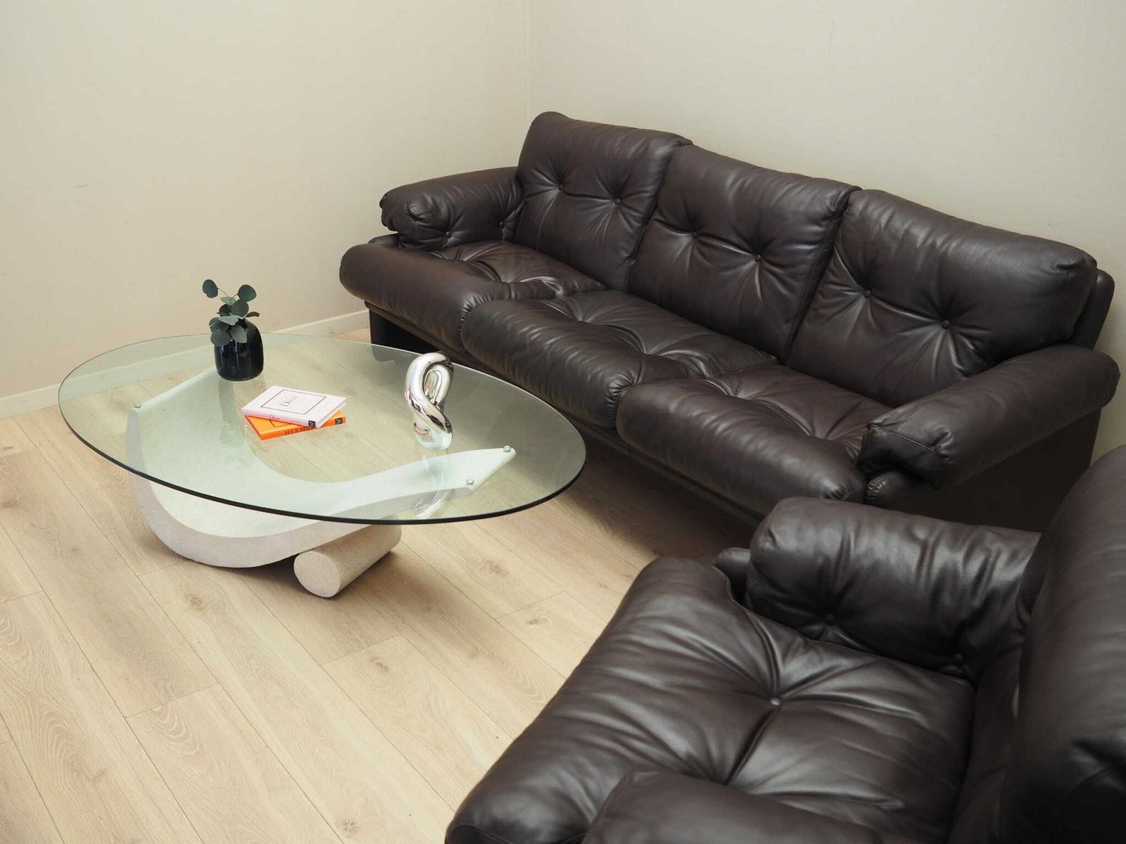 Leather Living Room Set, Italian Design, 1960s, Manufacturer: B&B Italia, Designer: Tobia Scarpa photo for sale