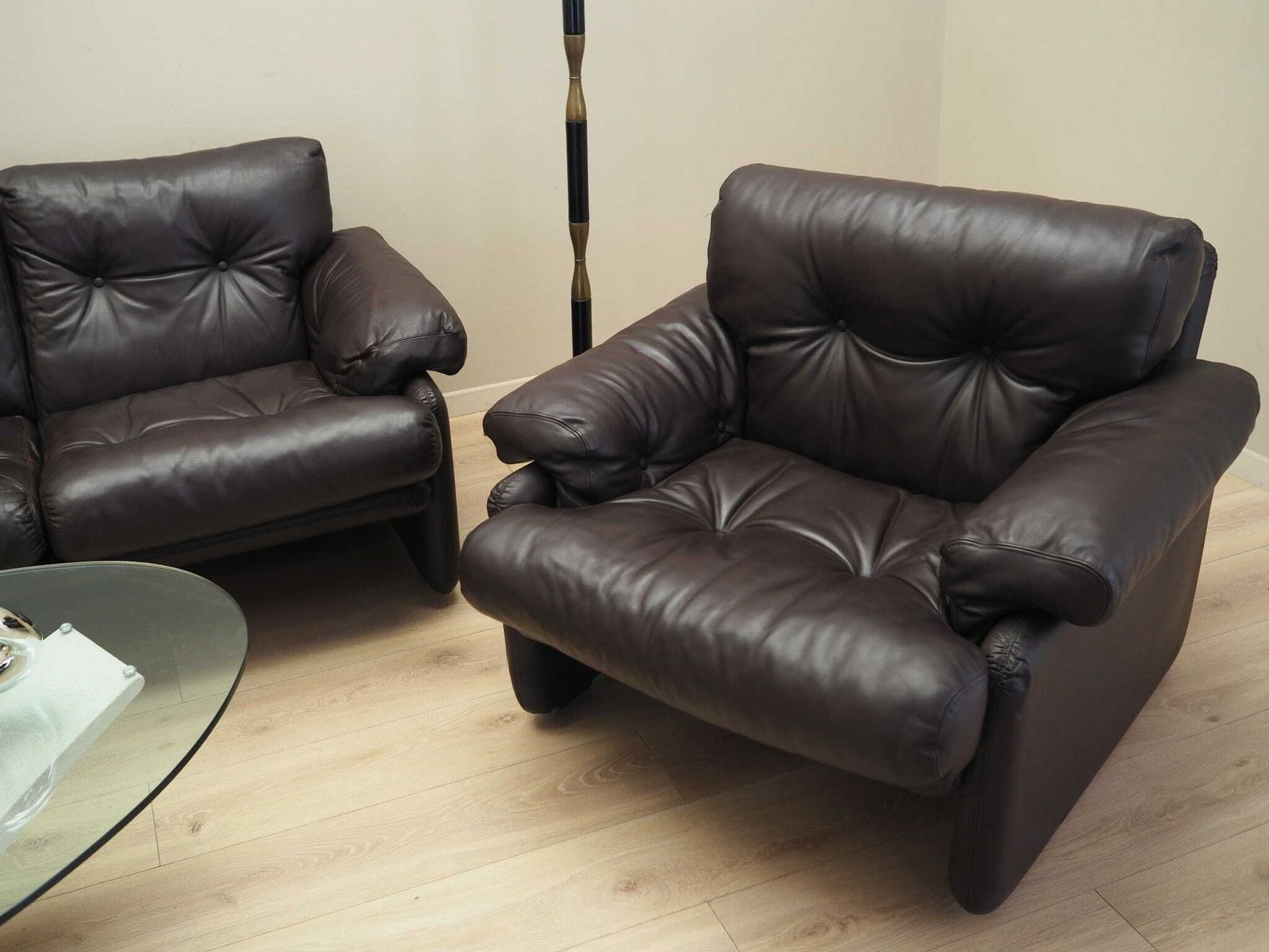 Leather Living Room Set, Italian Design, 1960s, Manufacturer: B&B Italia, Designer: Tobia Scarpa photo 4209.0