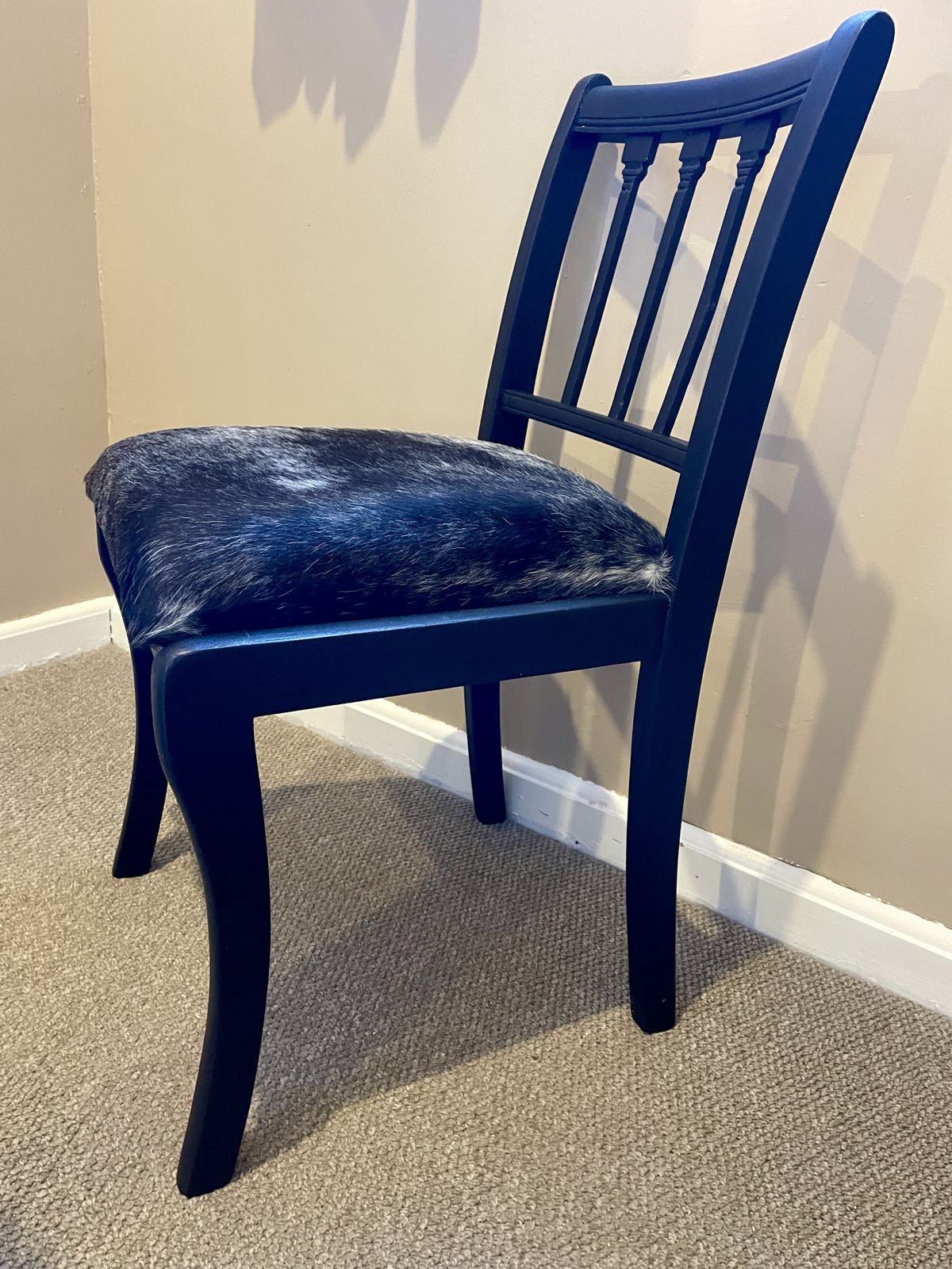 Cow Hide Black Occasional Chair Bedroom Lounge photo furniture