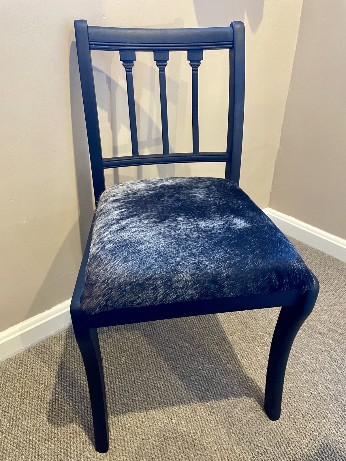 Cow Hide Black Occasional Chair Bedroom Lounge photo for sale
