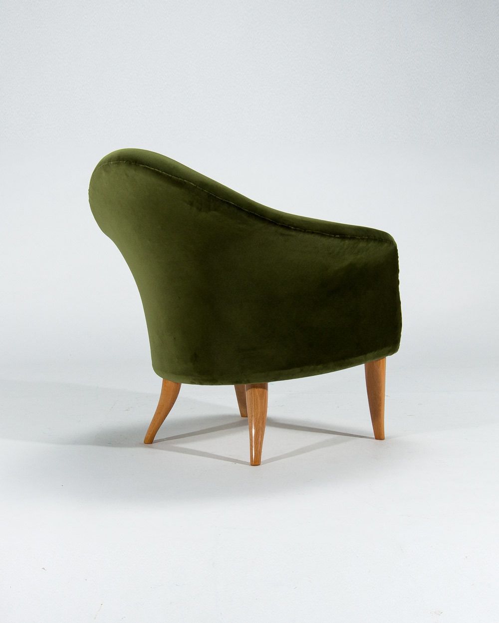 Little Adam Chair By Kerstin Horlin Holmquist In Green Velvet, Swedish 1950’s Mid Century Furniture photo for sale