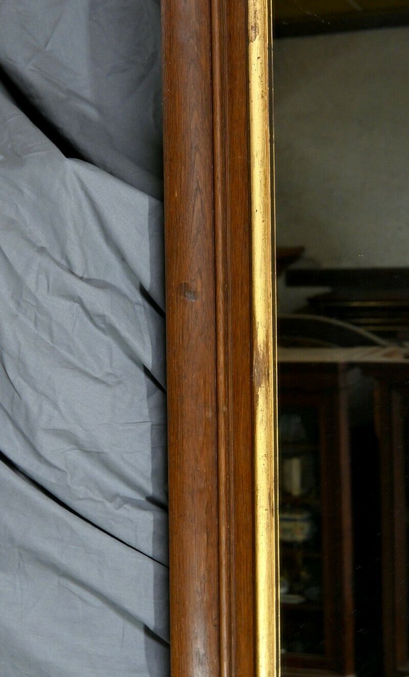 Important Mirror In Oak And Golden Wood – 1900 photo 1620.0