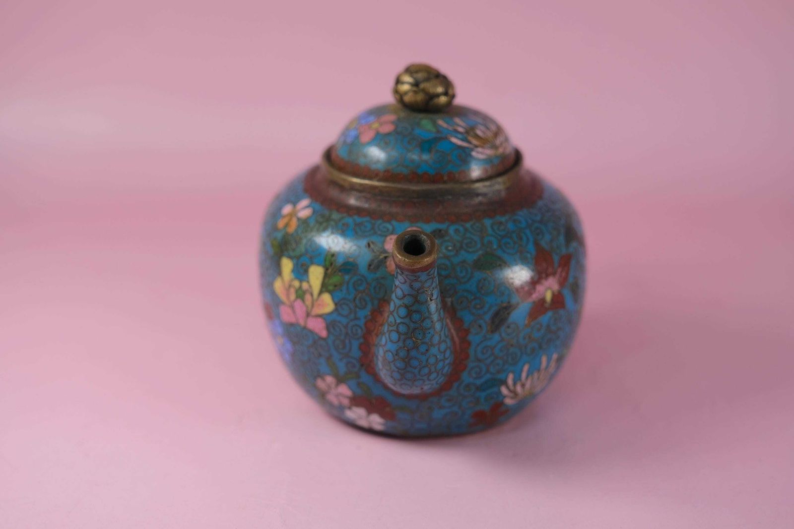 Antique Japanese Cloisonné Miniature Teapot | Meiji Period | 19th Century | Collectors Piece photo Art