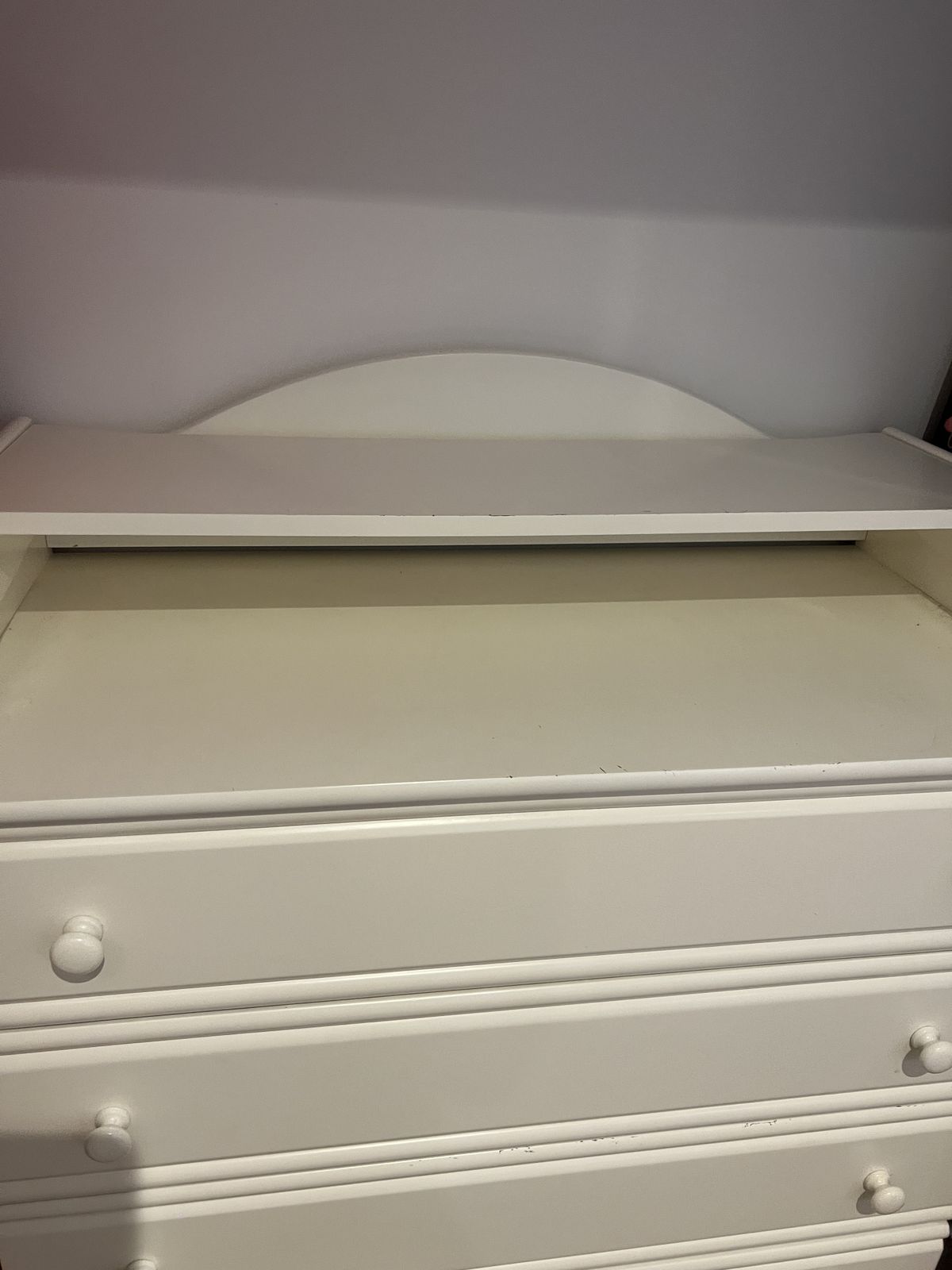 White Chest Of Drawers With Foldable Table On Top photo 50.0