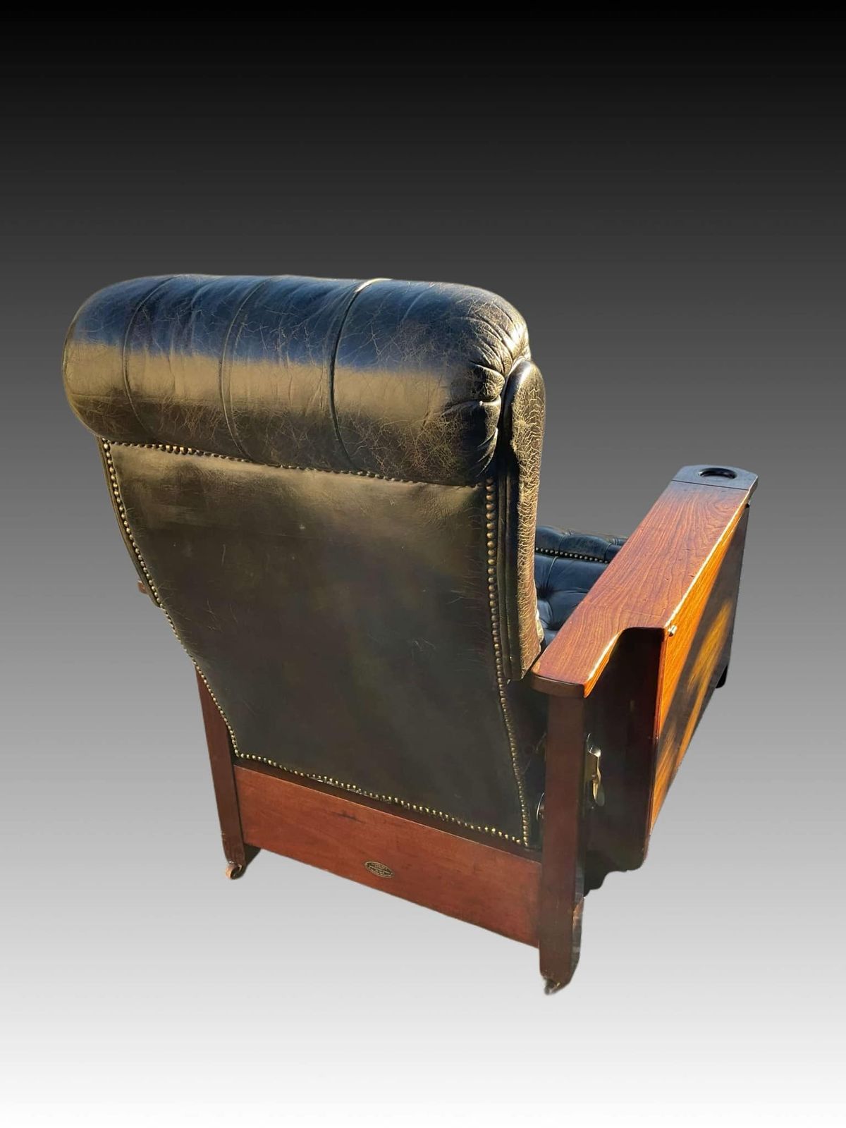 Mahogany ‘Glenister’s Patent’ Reclining Gaming Armchair photo buy