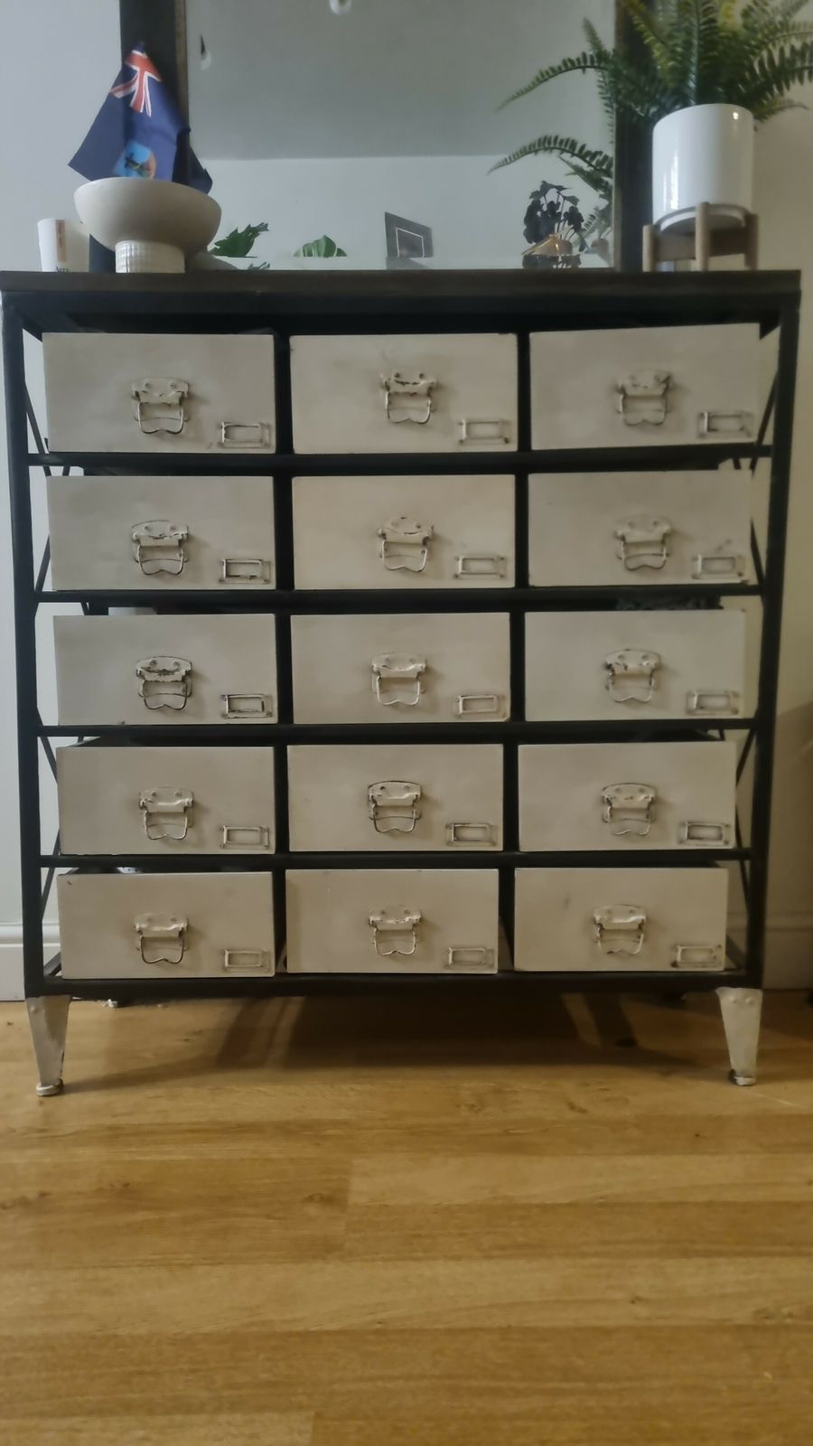 Urban Outfitters Metal And Wood Cabinet