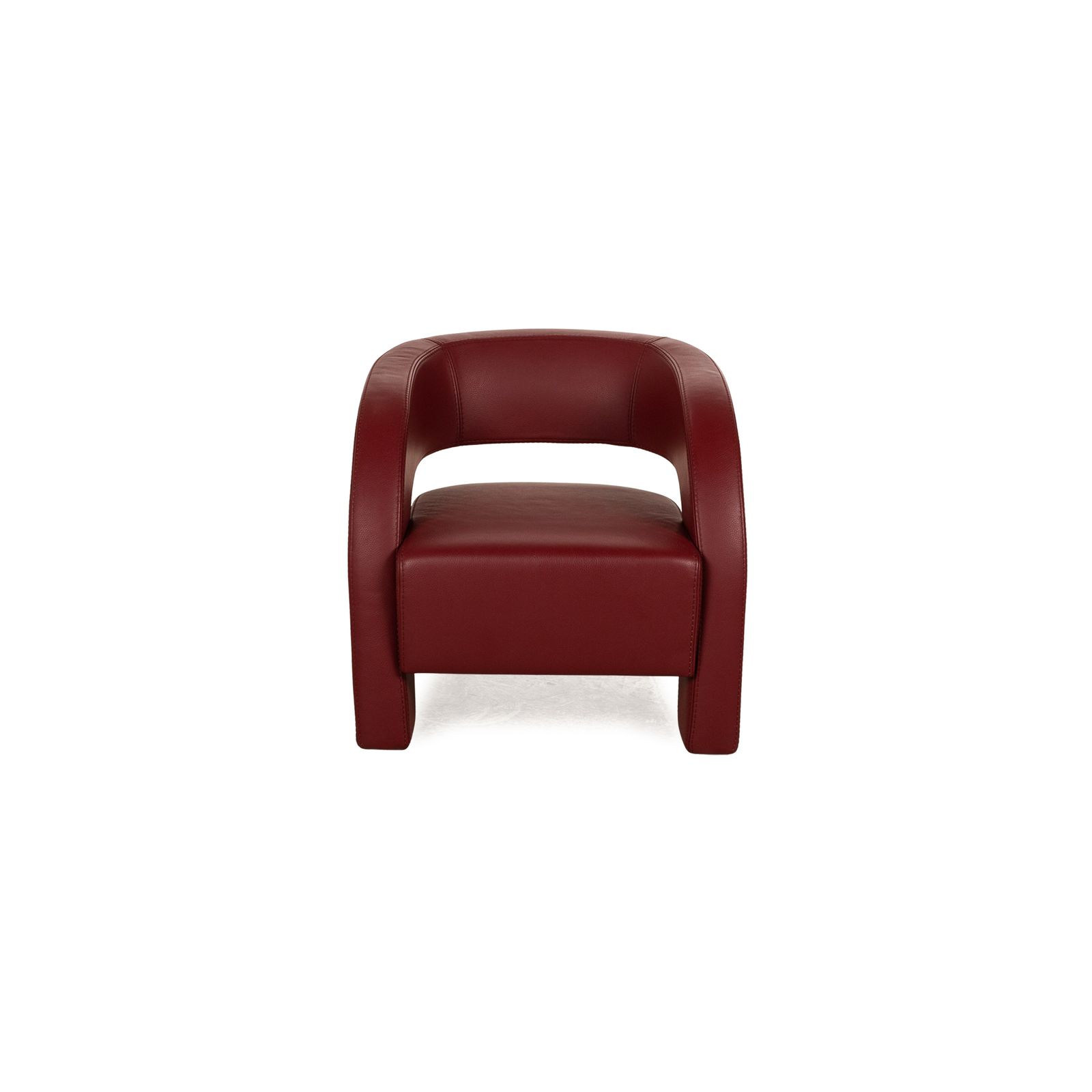 Ensemble de fauteuils Formenti Wave en cuir rouge photo buy