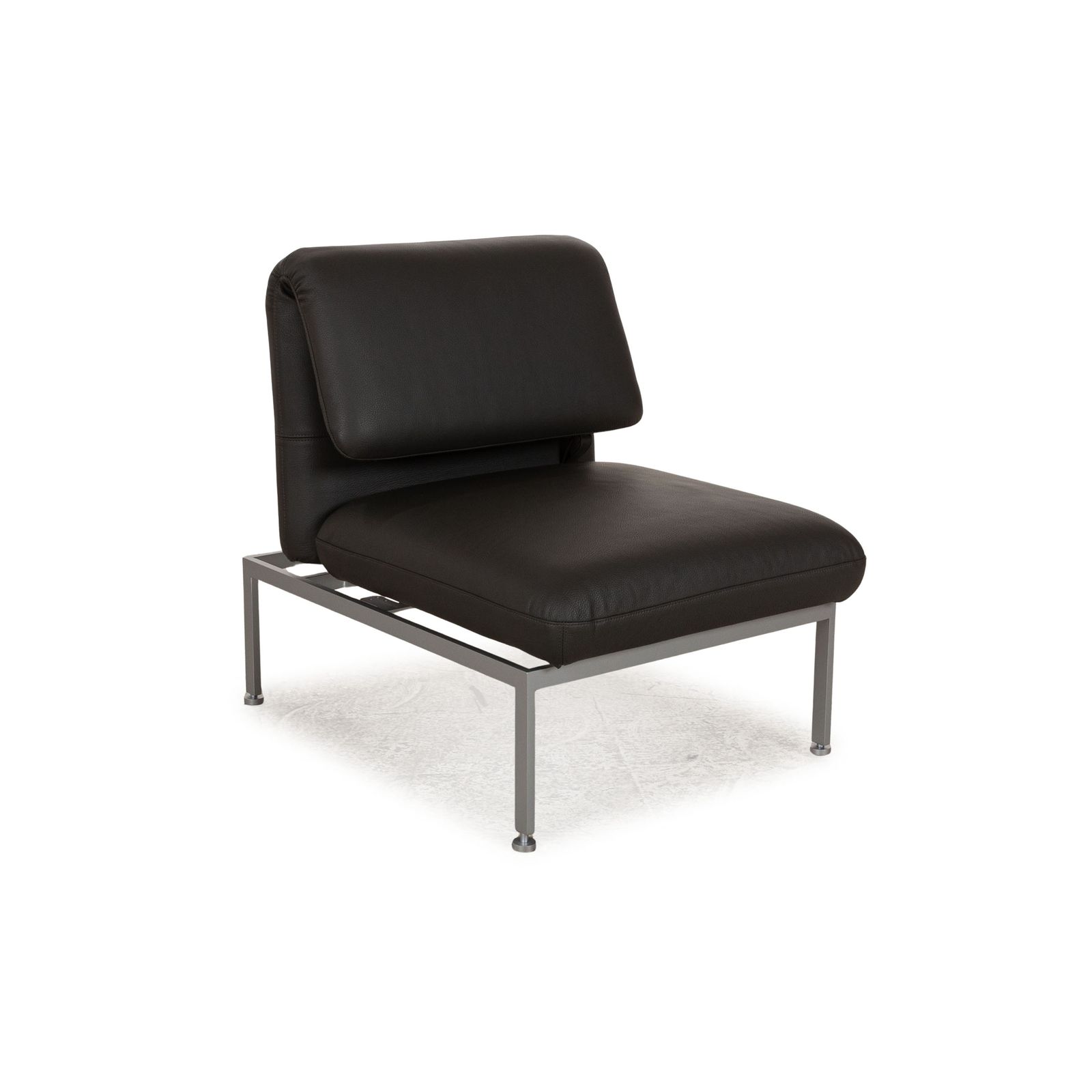 Fauteuil Brühl Roro en cuir gris, fonction manuelle photo vinterior