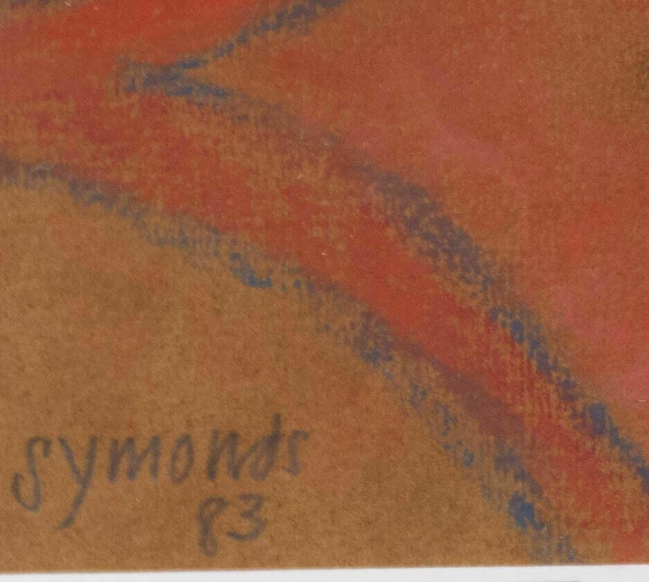 Ken Symonds (1927 2010)   Framed 20th Century Pastel, Nude On Patterned Rug photo vinterior