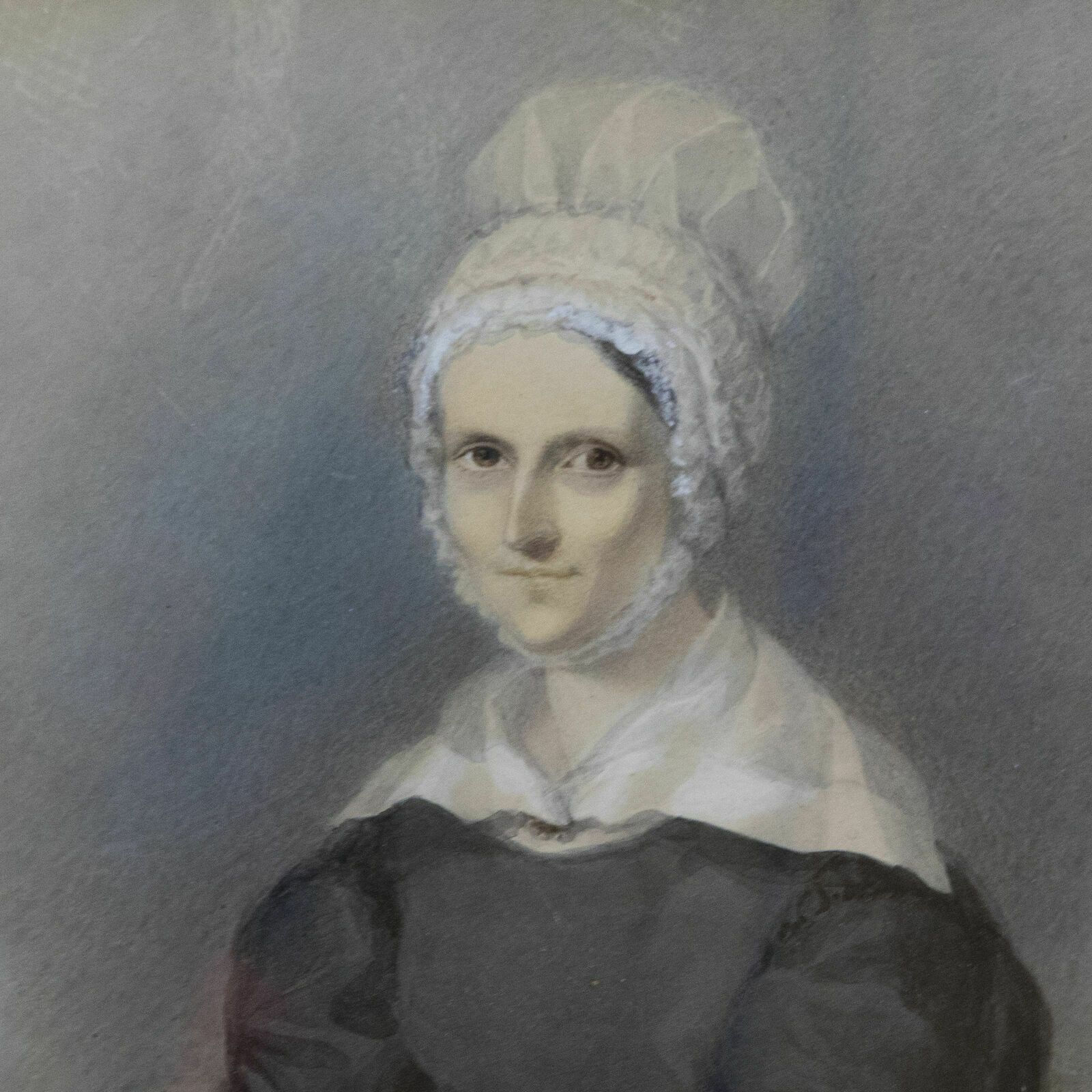 Emily Scott   19th Century Watercolour, Lady In A Lace Bonnet photo Art