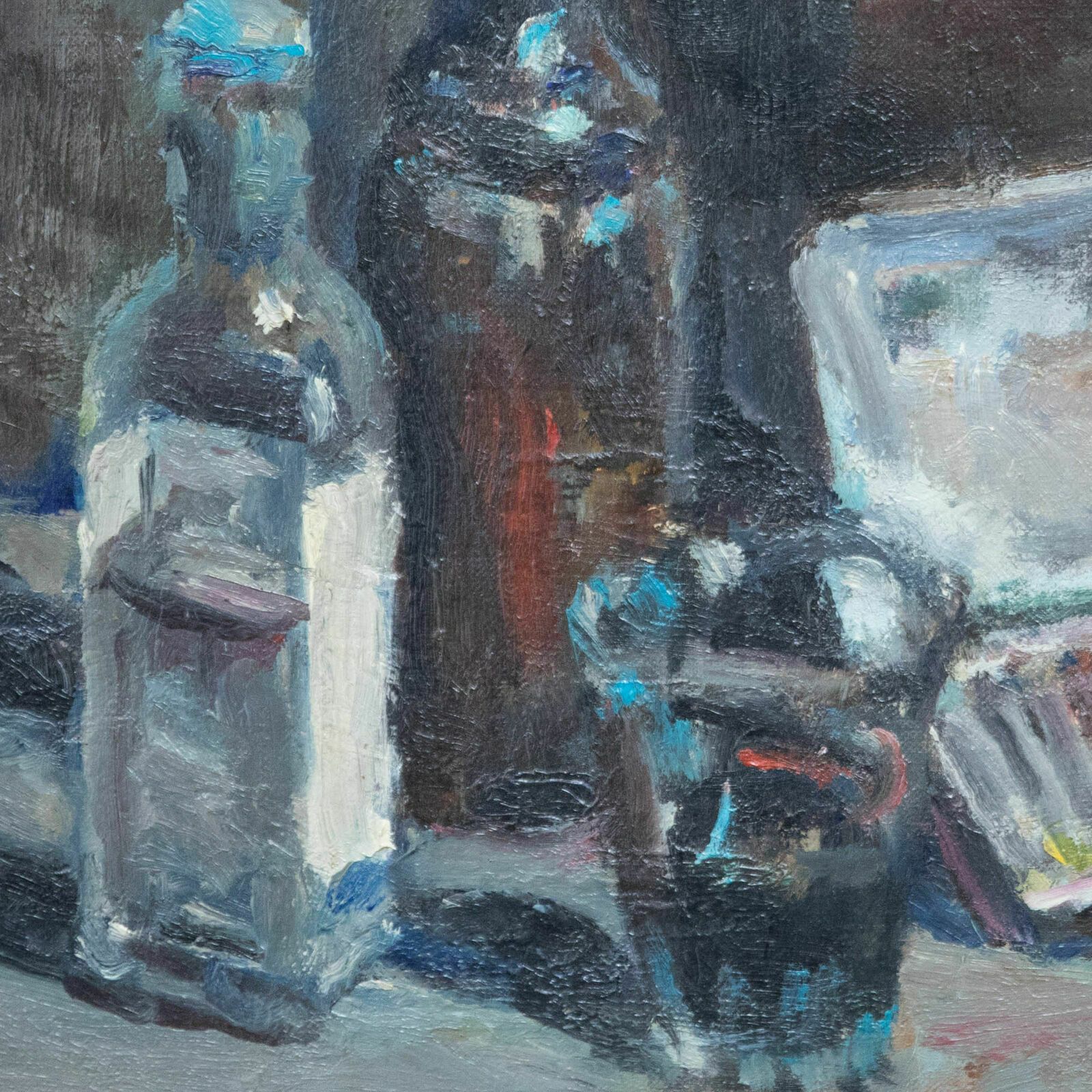 Francisco Diaz Sanchez (1912 1982)   Spanish School Oil, The Artist's Materials photo Art
