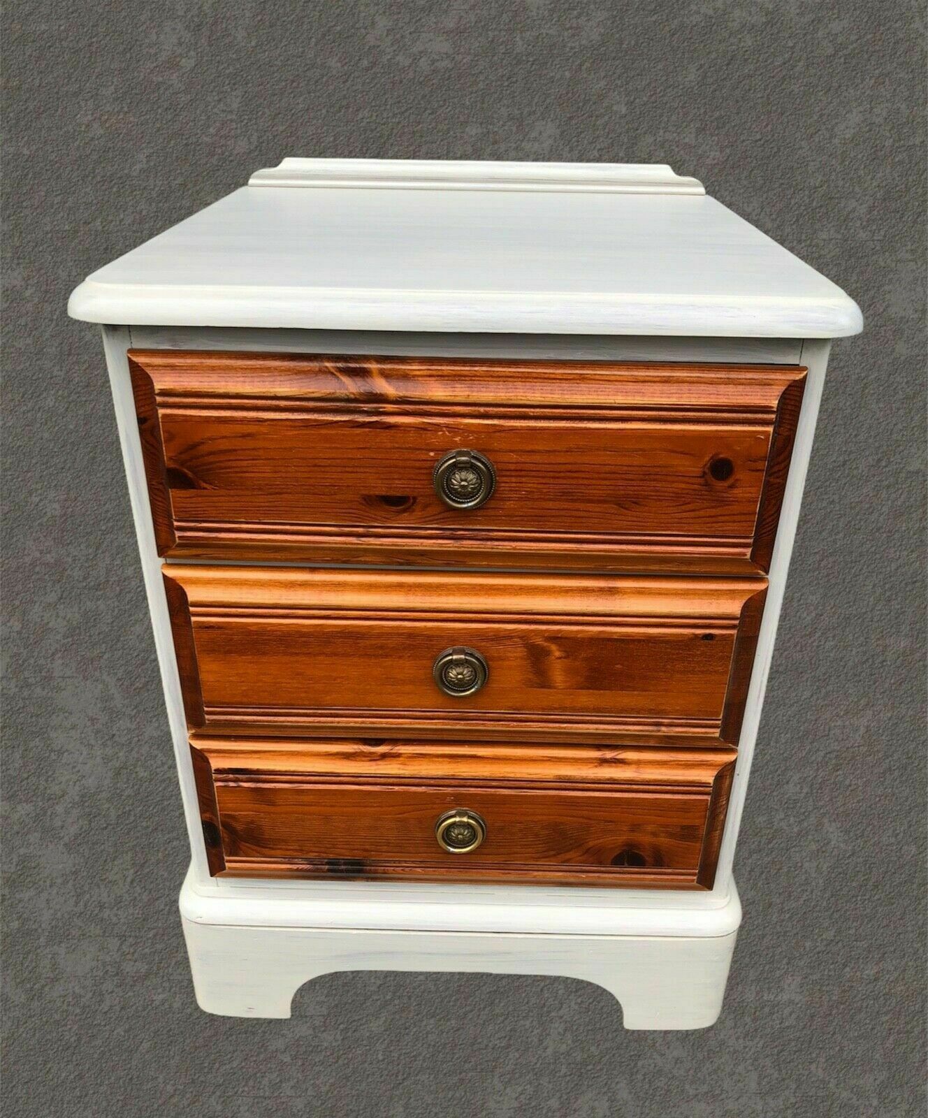 Furniture Pair Of Refinished Pine Bedside Chests / Bedside Tables photo
