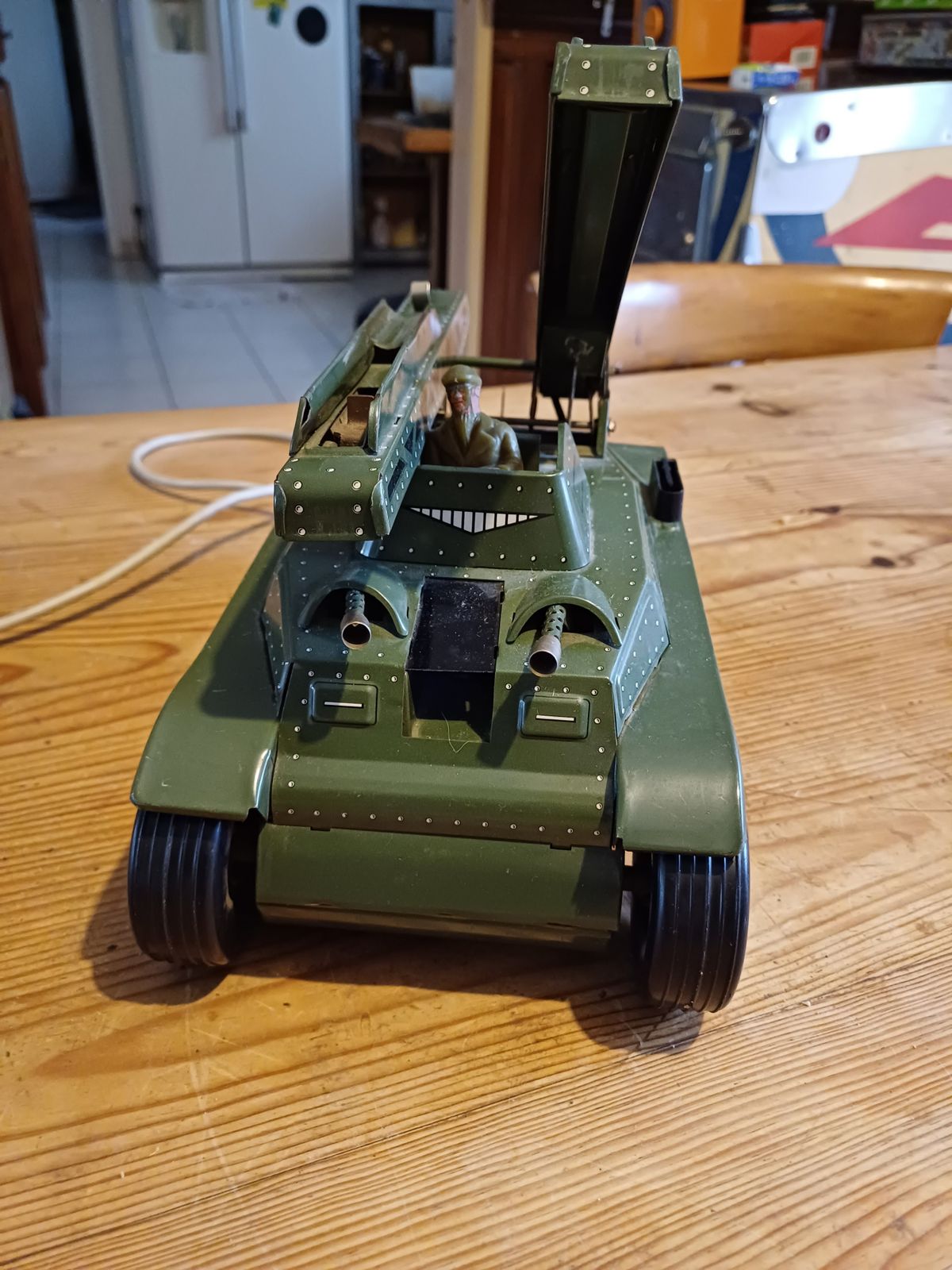 Old Toy In Sheet Metal Joustra Engine Lance Missilles Militaria photo furniture