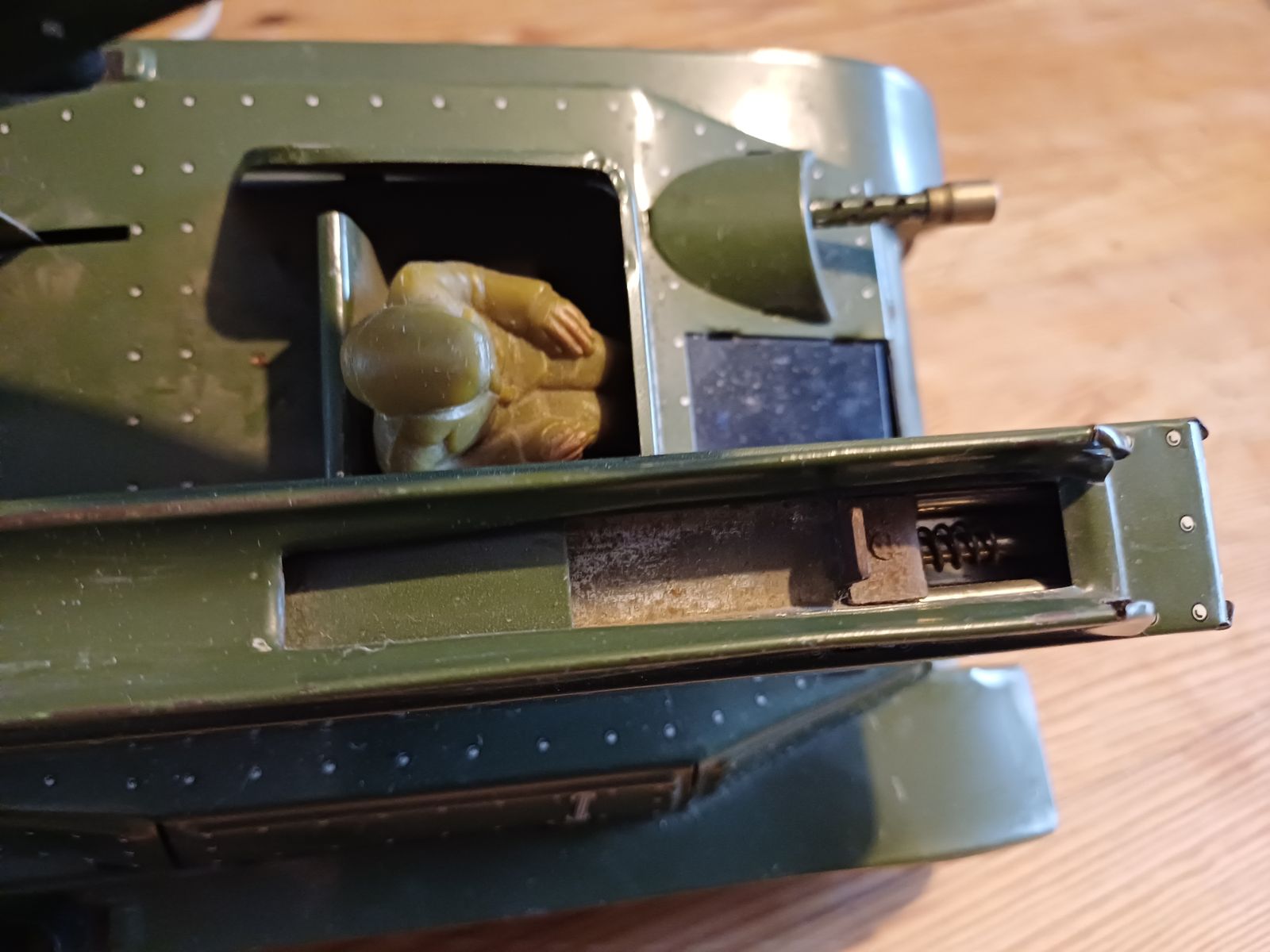 Old Toy In Sheet Metal Joustra Engine Lance Missilles Militaria photo for sale