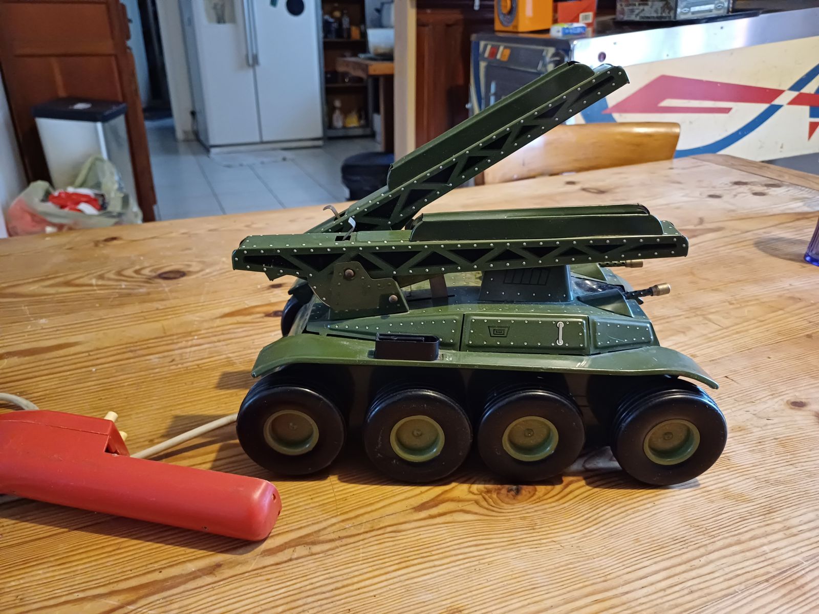 Old Toy In Sheet Metal Joustra Engine Lance Missilles Militaria photo buy