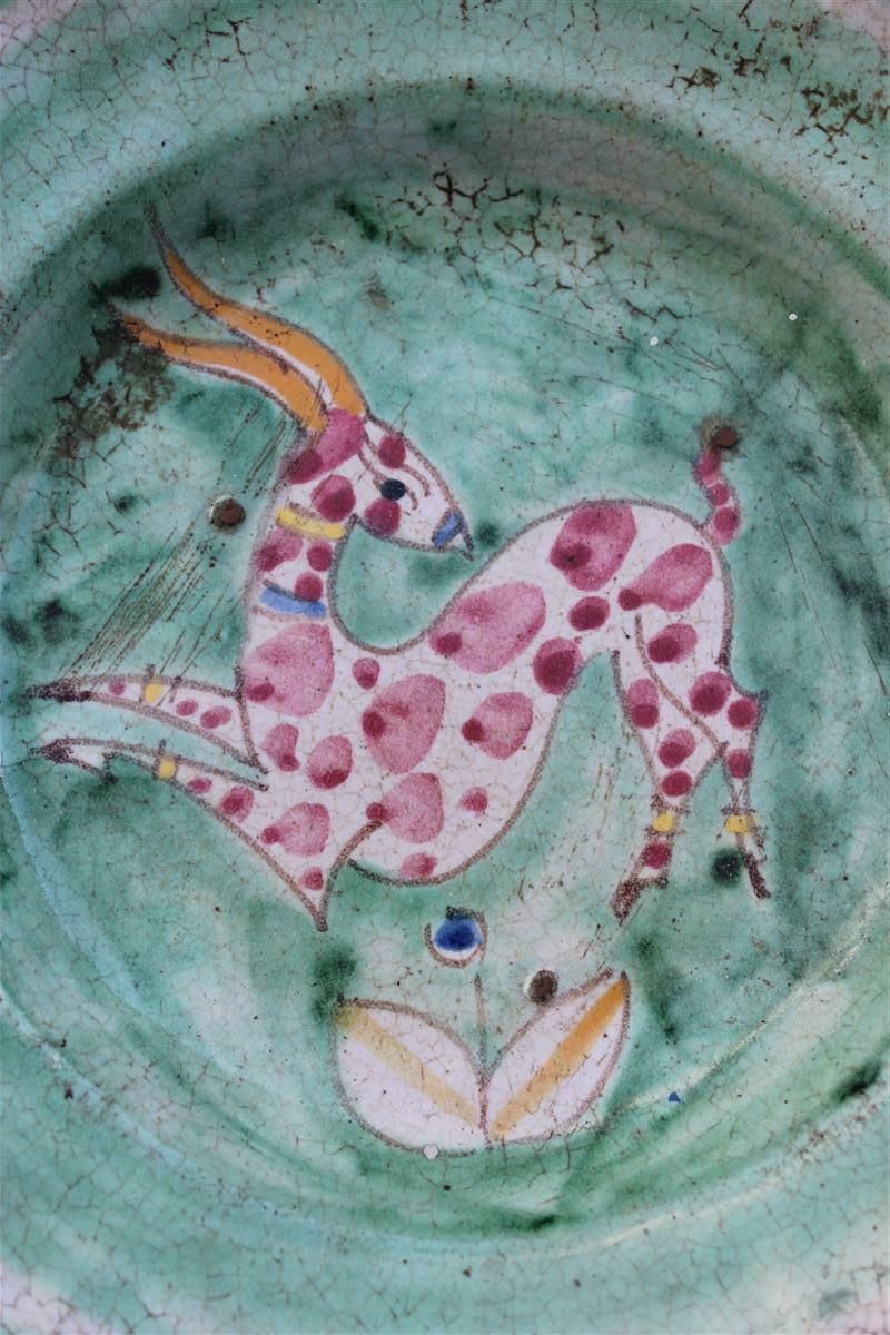 Mid Century Vietri Ceramic Plate Made In Italy With Aries photo 204.0