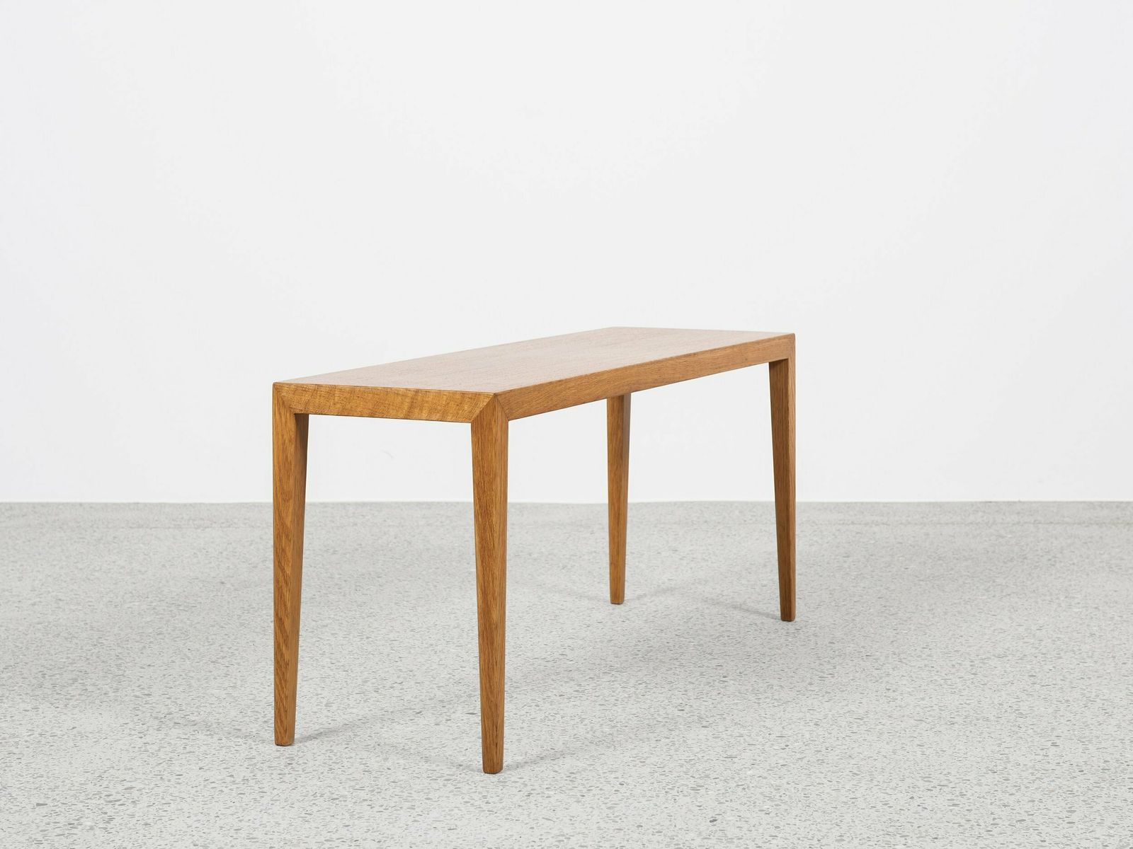 Midcentury Danish Set Of 3 Side Tables In Oak By Severin Hansen For Haslev 1960s photo for sale