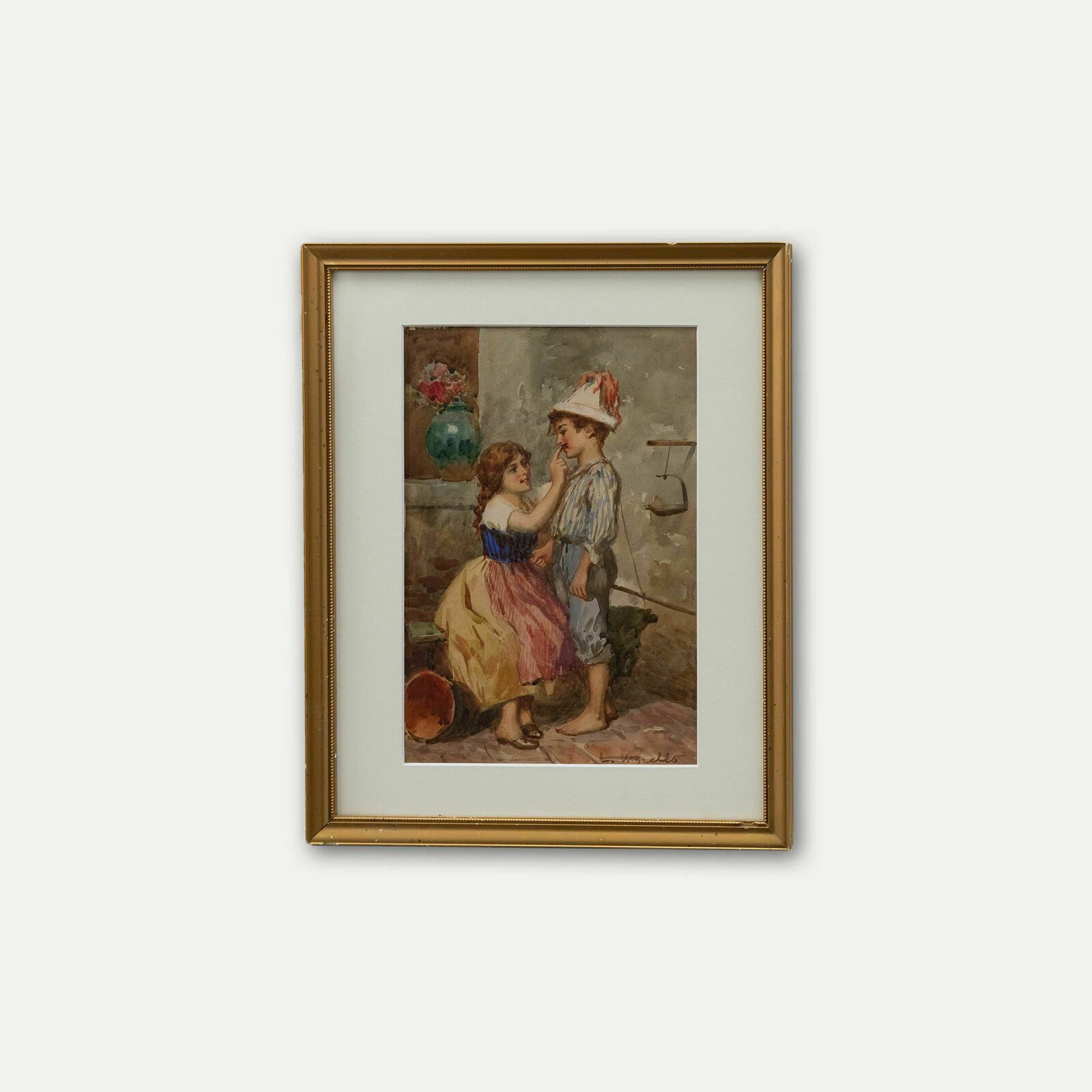 Leonardo Morello   Italian School Early 19th Century Watercolour, Dressing Up photo buy