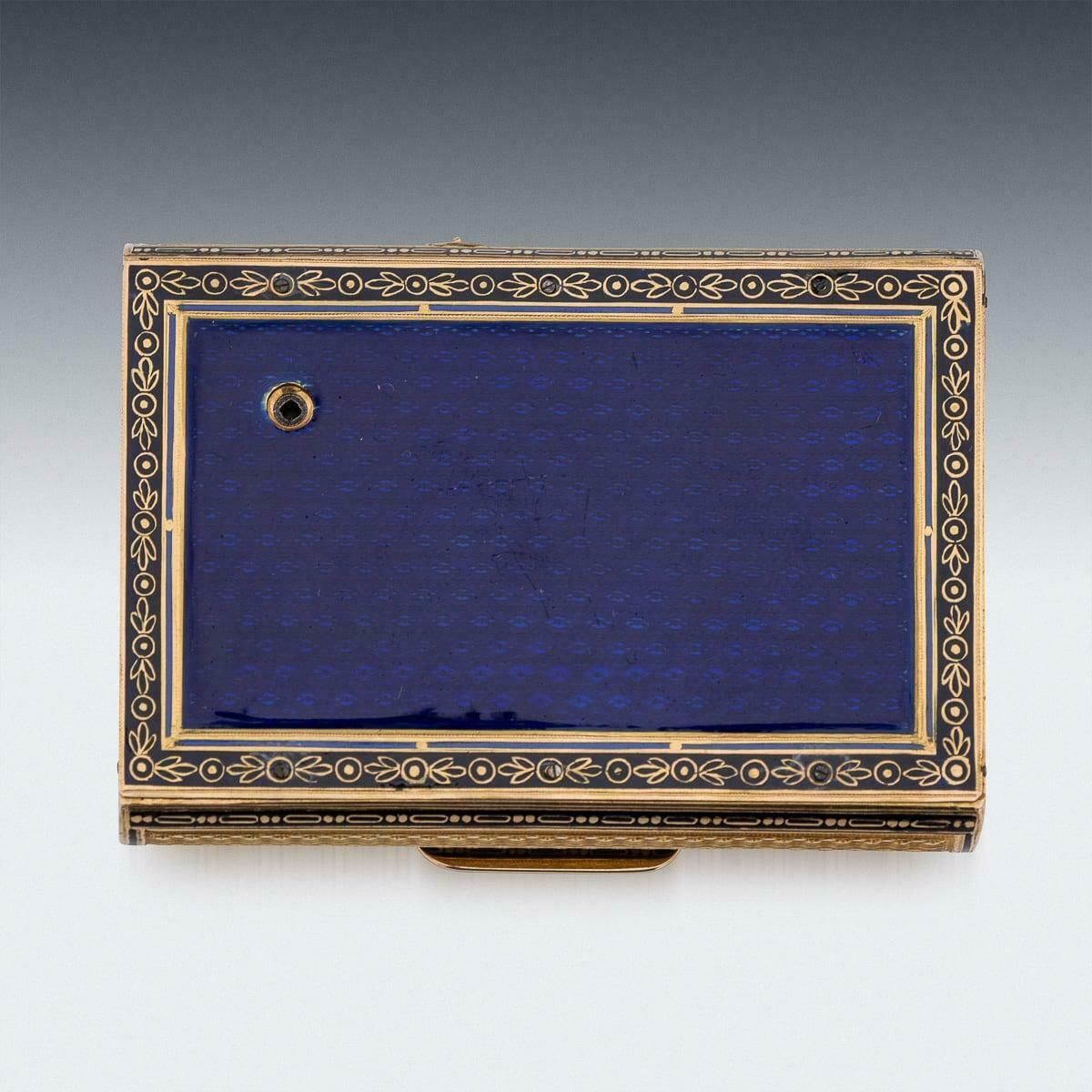 19th Century Swiss 18k Gold Pearl Set & Enamel Musical Box, Remond C.1800 photo Home Decor