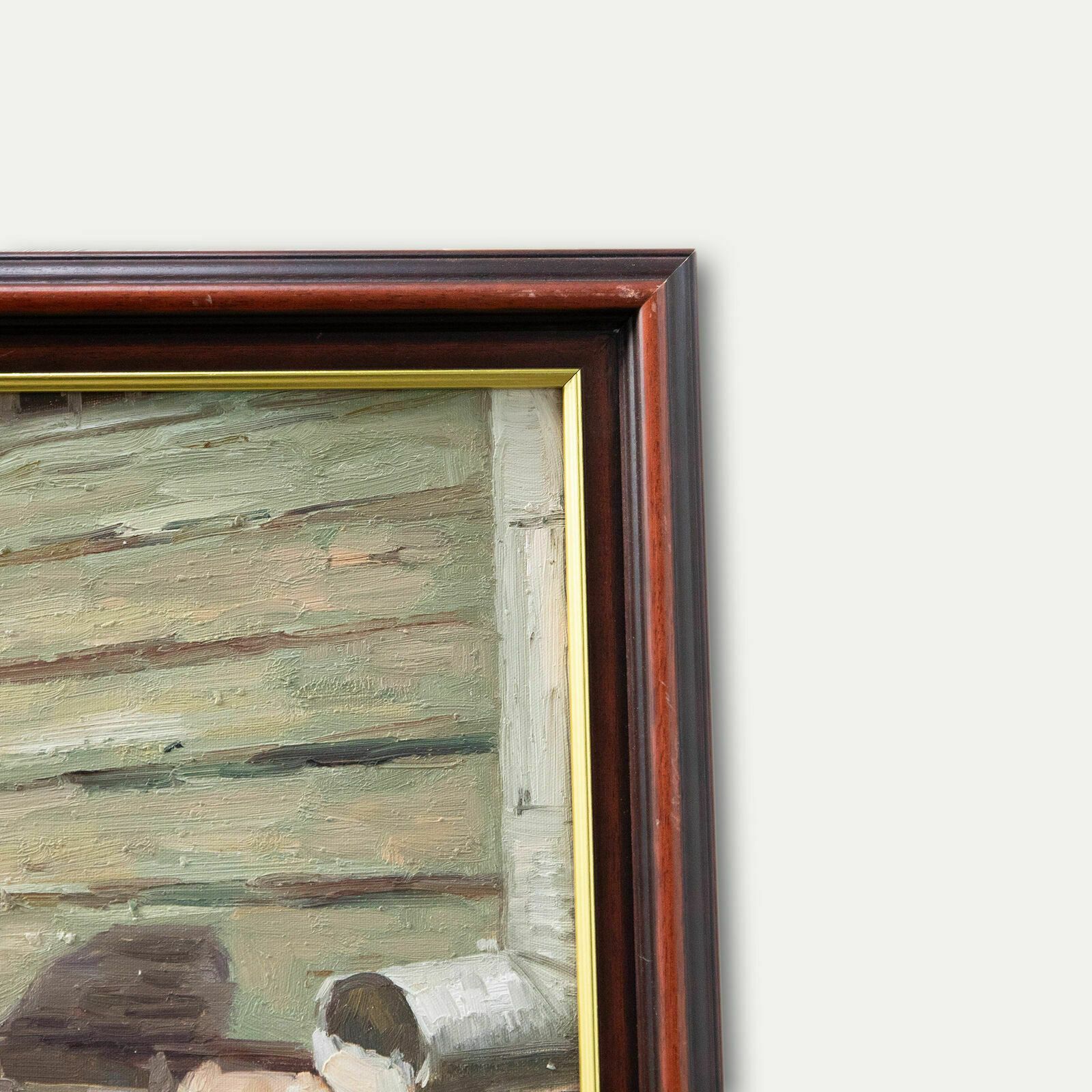 After Henry Grant Plumb   Framed Contemporary Oil, Mother's Helper photo 266.0