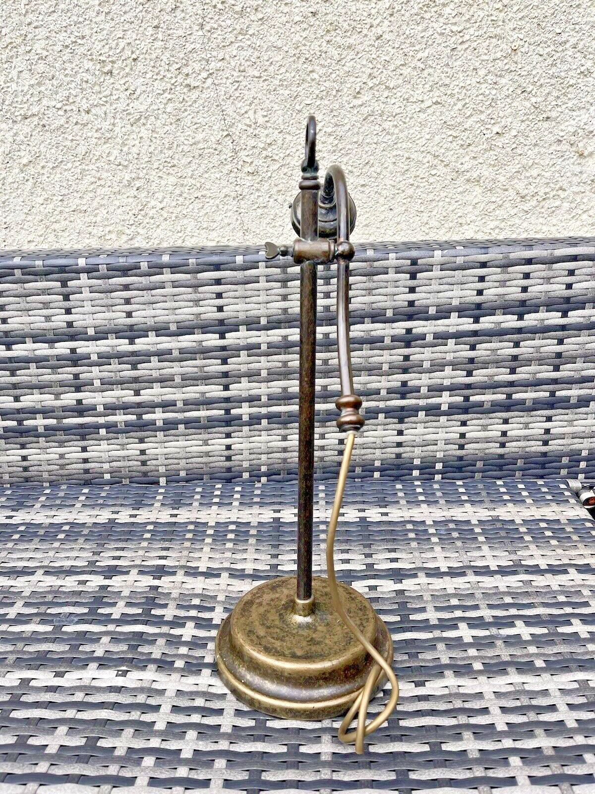 Antique Vintage French 1930's Brass Student Desk Lamp Base Light For Restoration photo buy