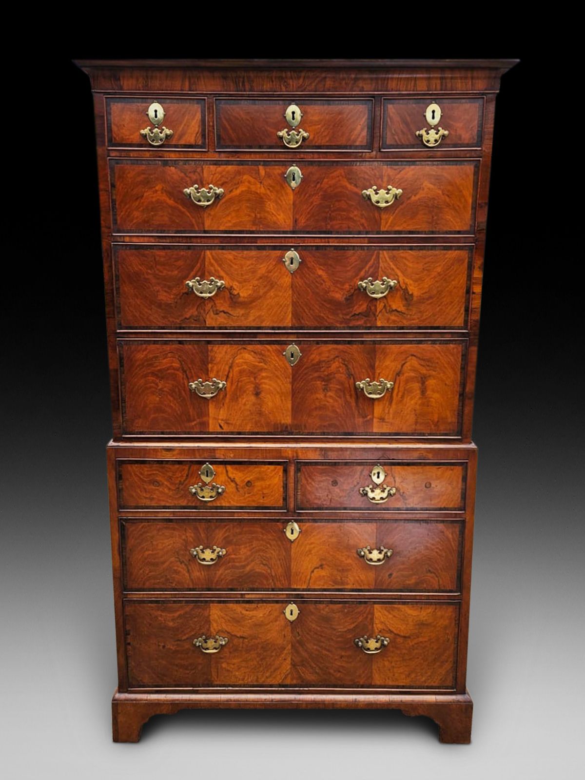 Early Georgian Walnut Chest On Chest