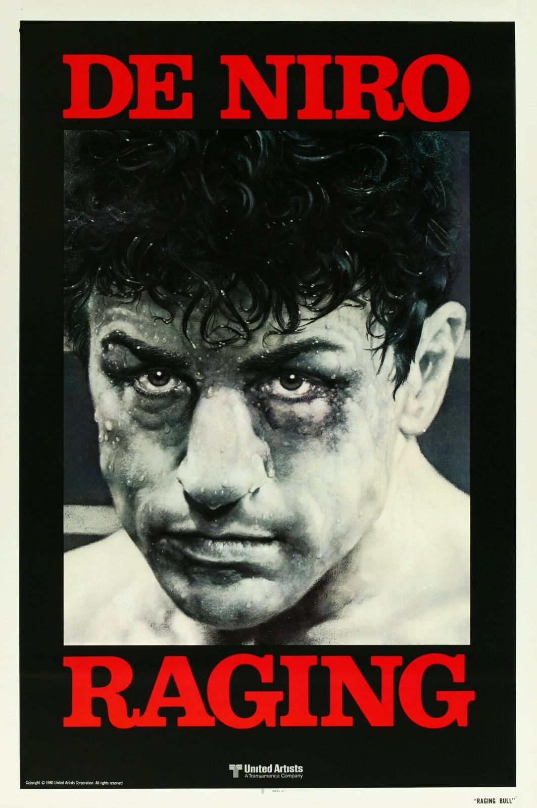 'Raging Bull' Original Vintage U.S. One Sheet Movie Poster, 1980