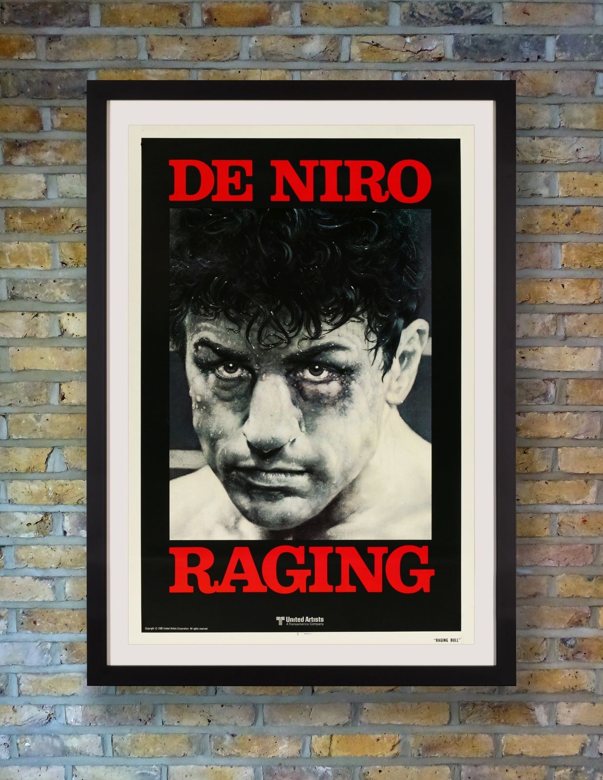 'Raging Bull' Original Vintage U.S. One Sheet Movie Poster, 1980 photo furniture