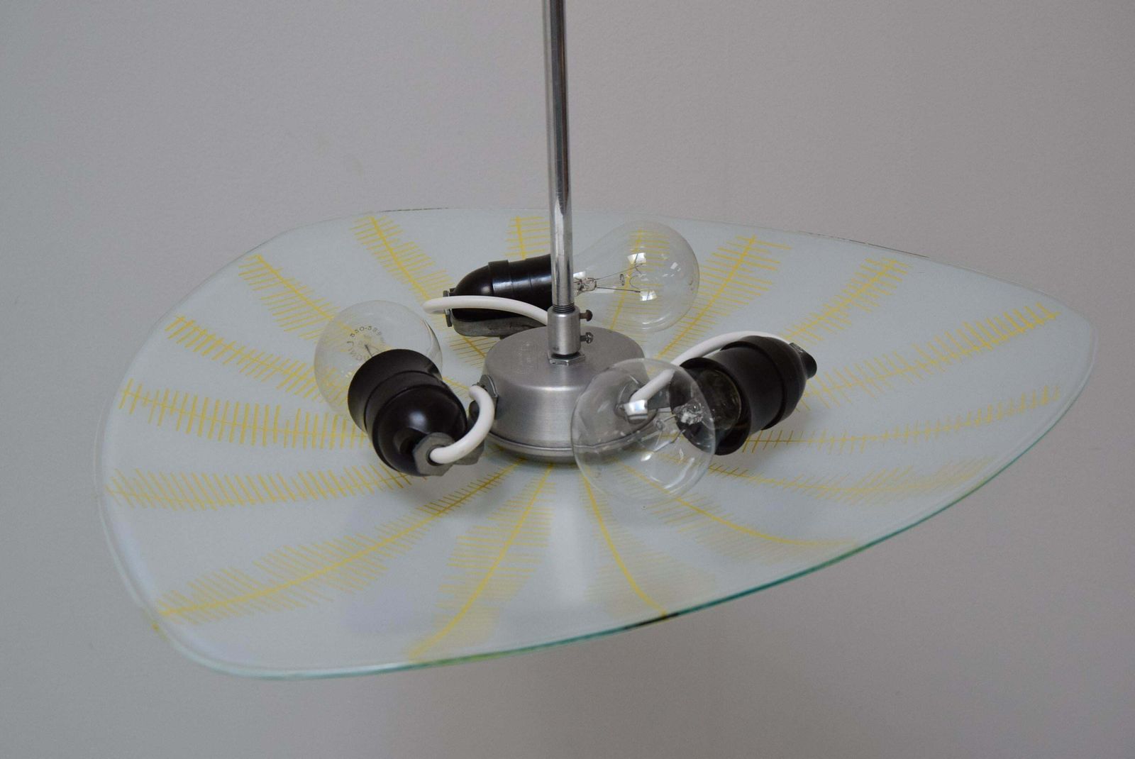 Mid Century Glass Pendant By Napako, Czechoslovakia, 1970s. photo 431.0
