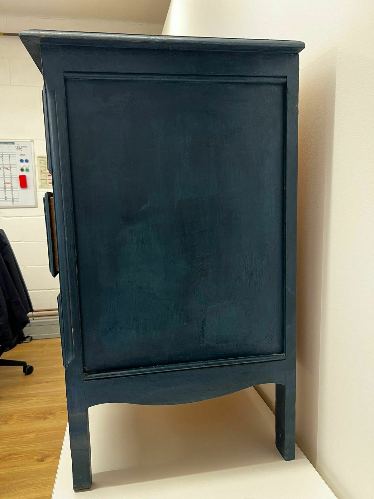 Distressed 3 Drawer Chest In Dark Vintage Teal photo vintage