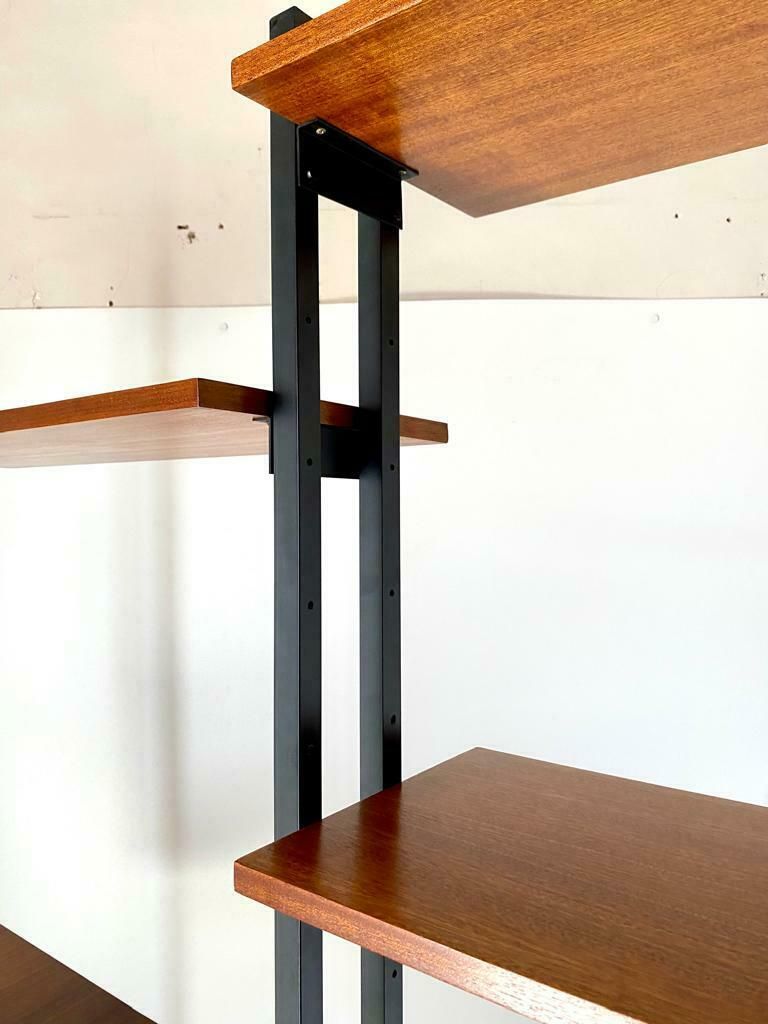Furniture Midcentury Italian Modular Bookshelf With Unusual Drawers, Italy photo