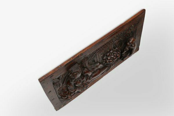 photo furniture Gothic Hand Sculpted Panel In Oak, Belgium, 17th Century